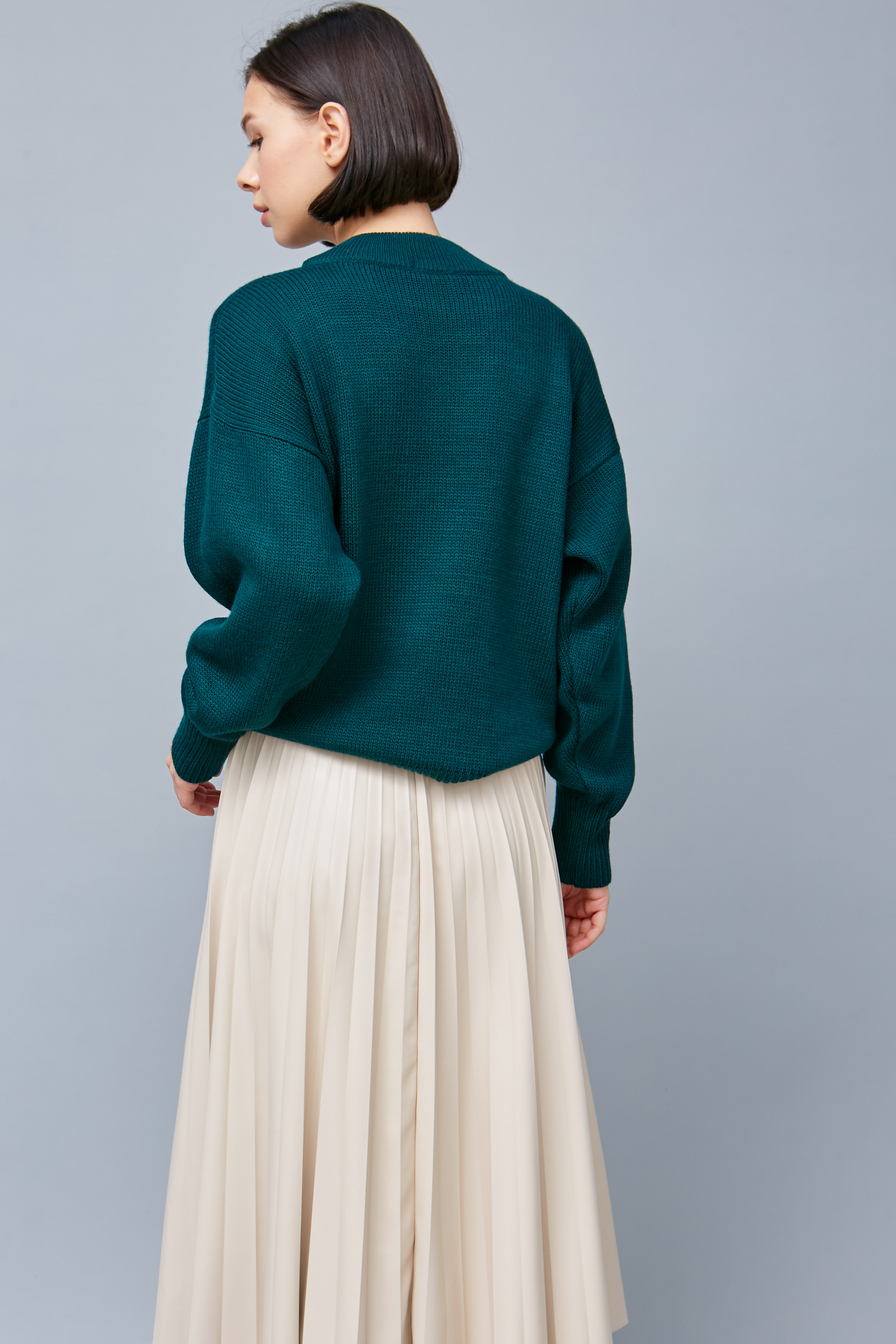Green knit sweater, photo 3