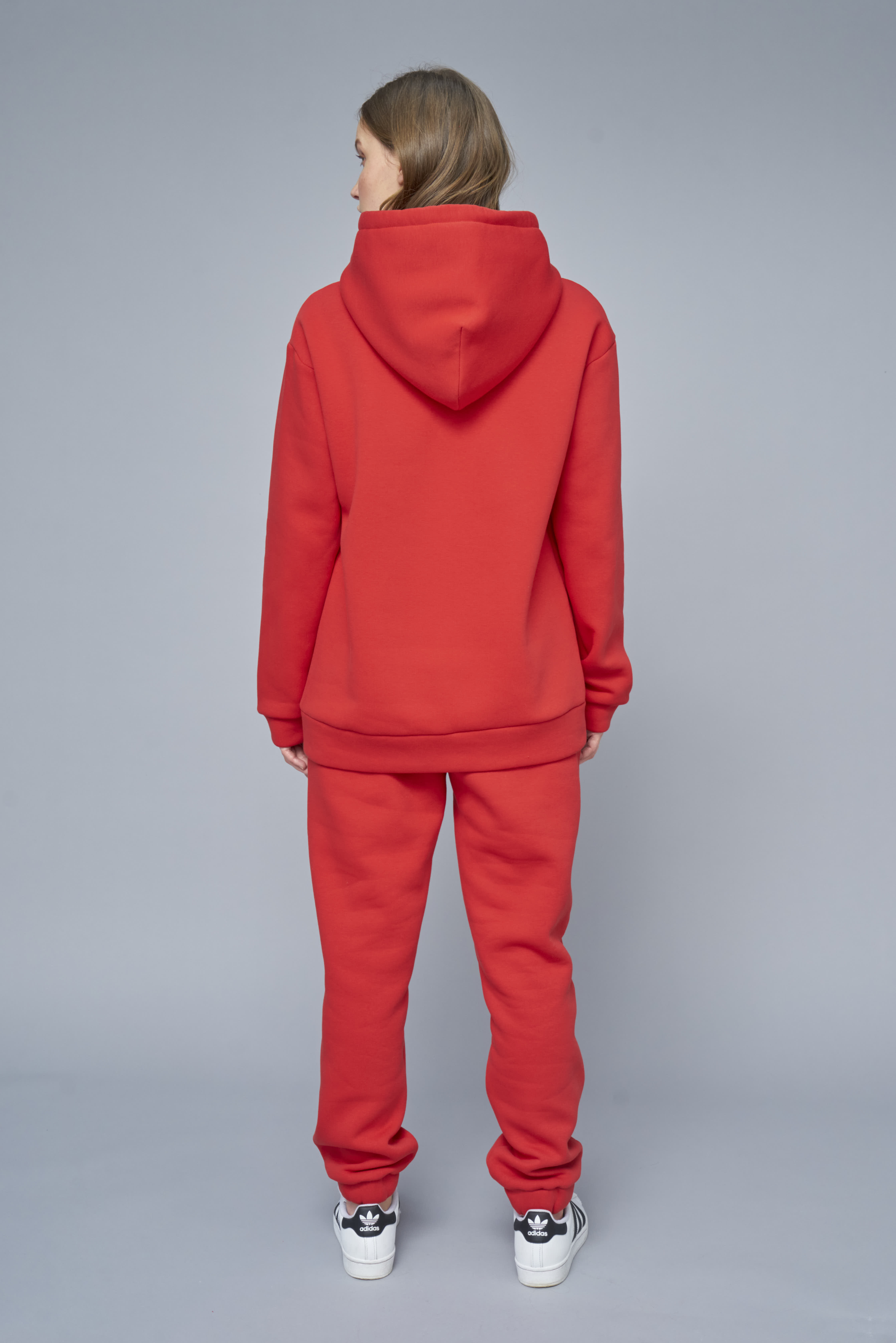 Red fleece hoodie, photo 5