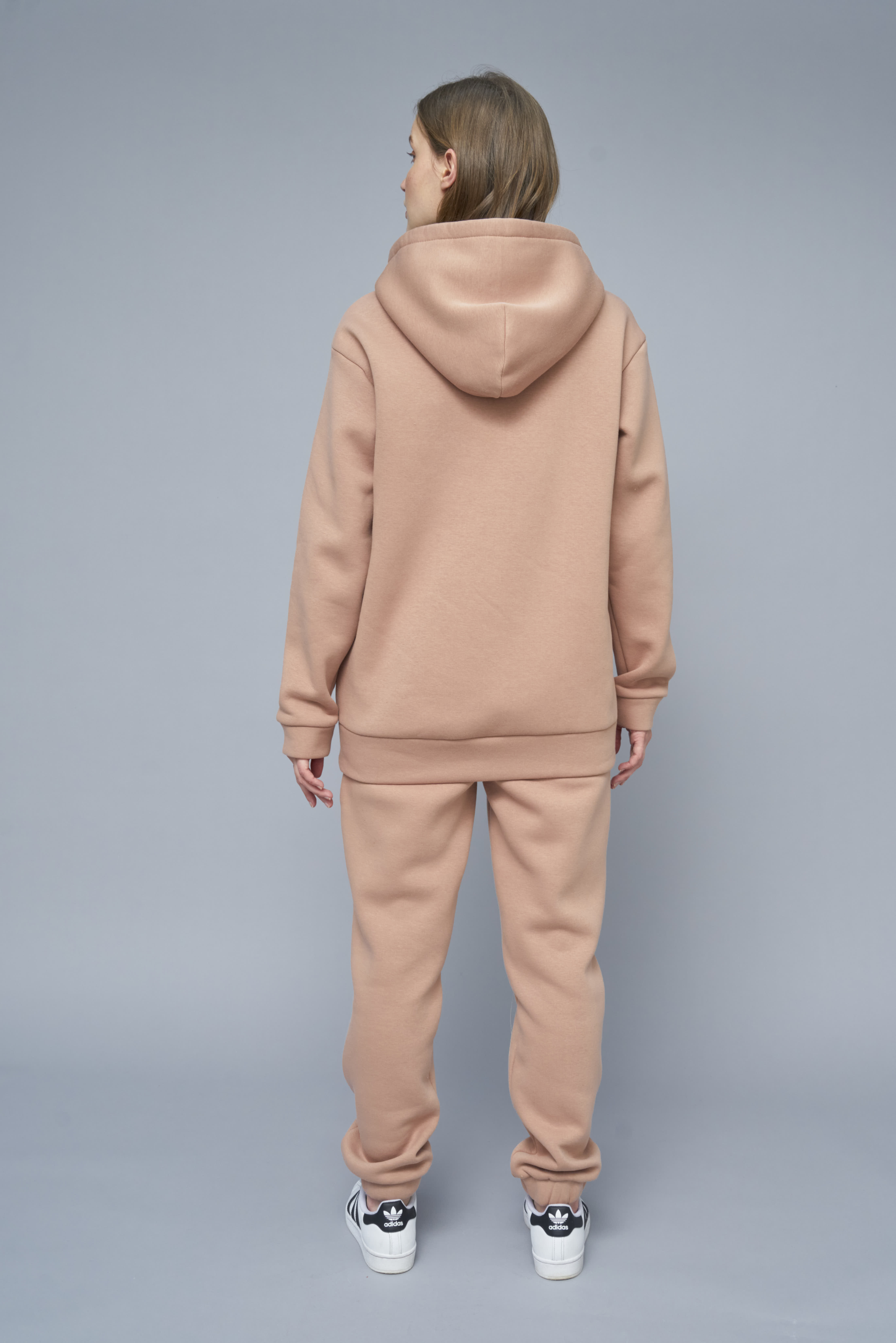 Fleece almond-colored hoodie, photo 6