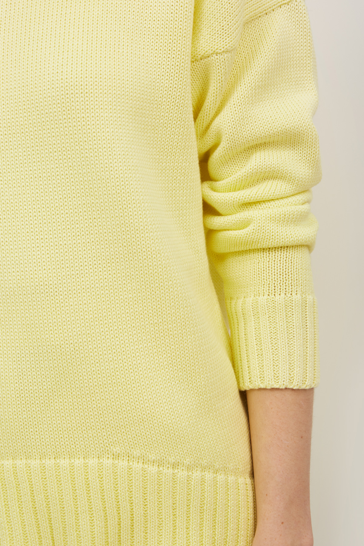Бавовняний светр лимонного кольору, фото 2