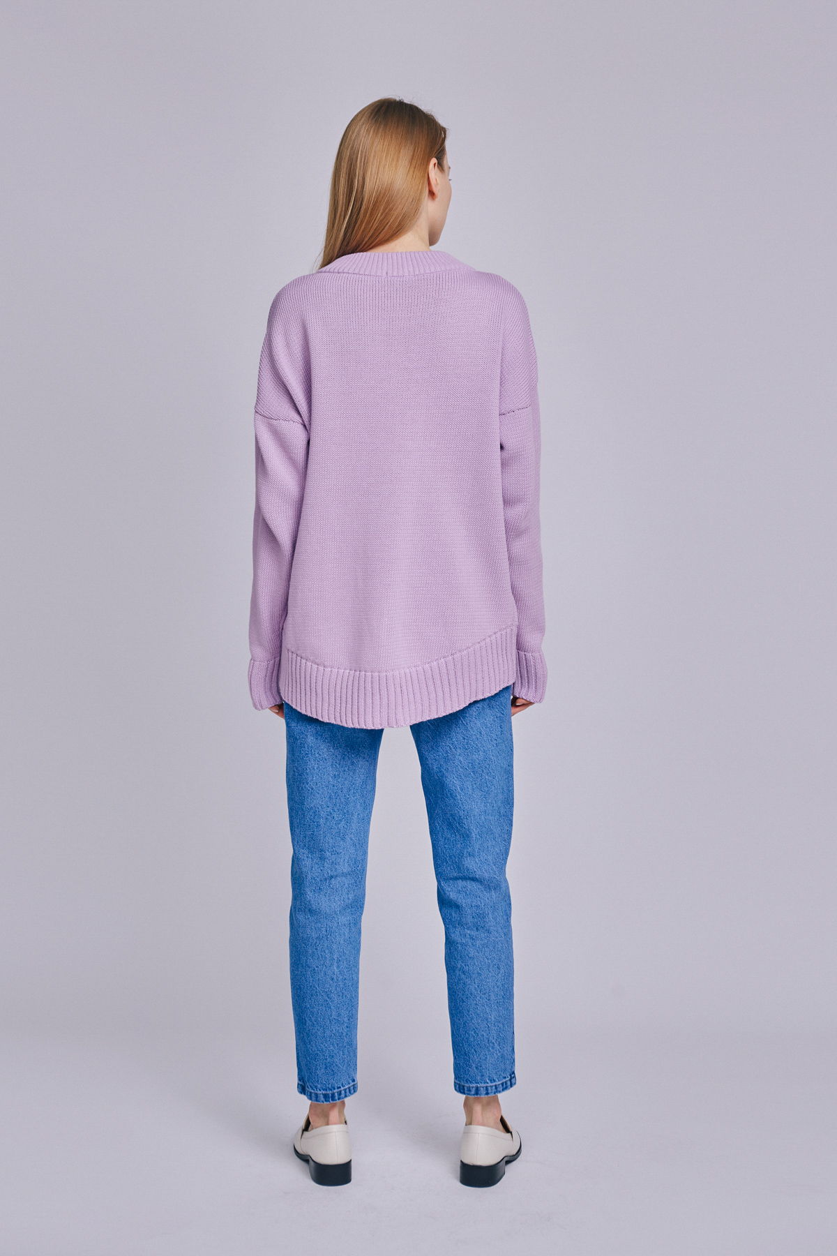 Purple knitted cotton sweater, photo 5