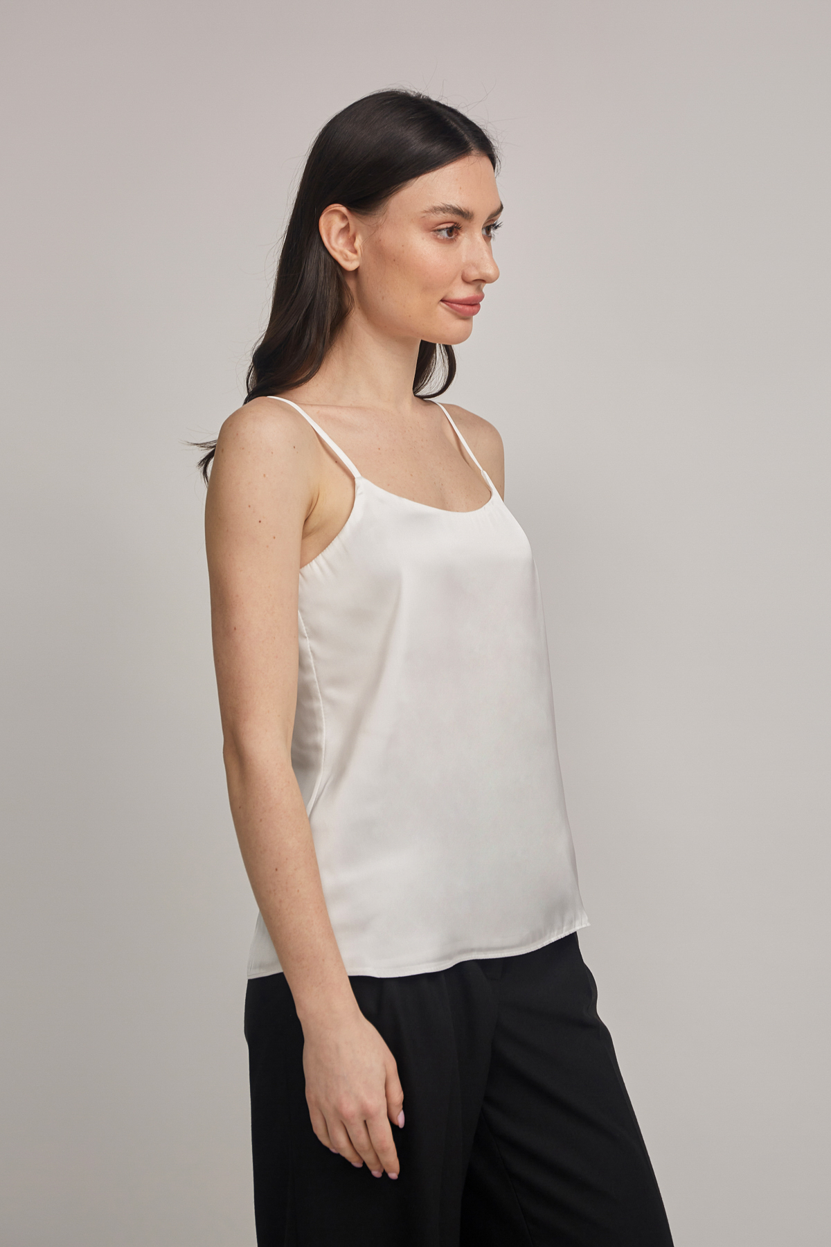 Milky satin loose fit top , photo 2