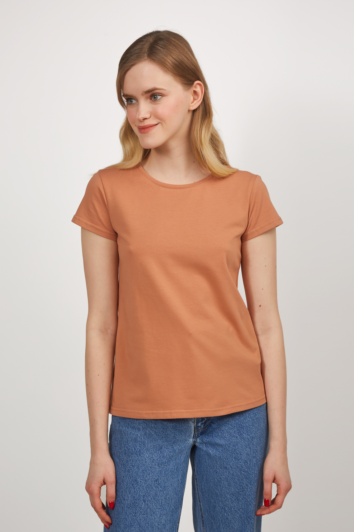 Caramel slim fit T-shirt, photo 1