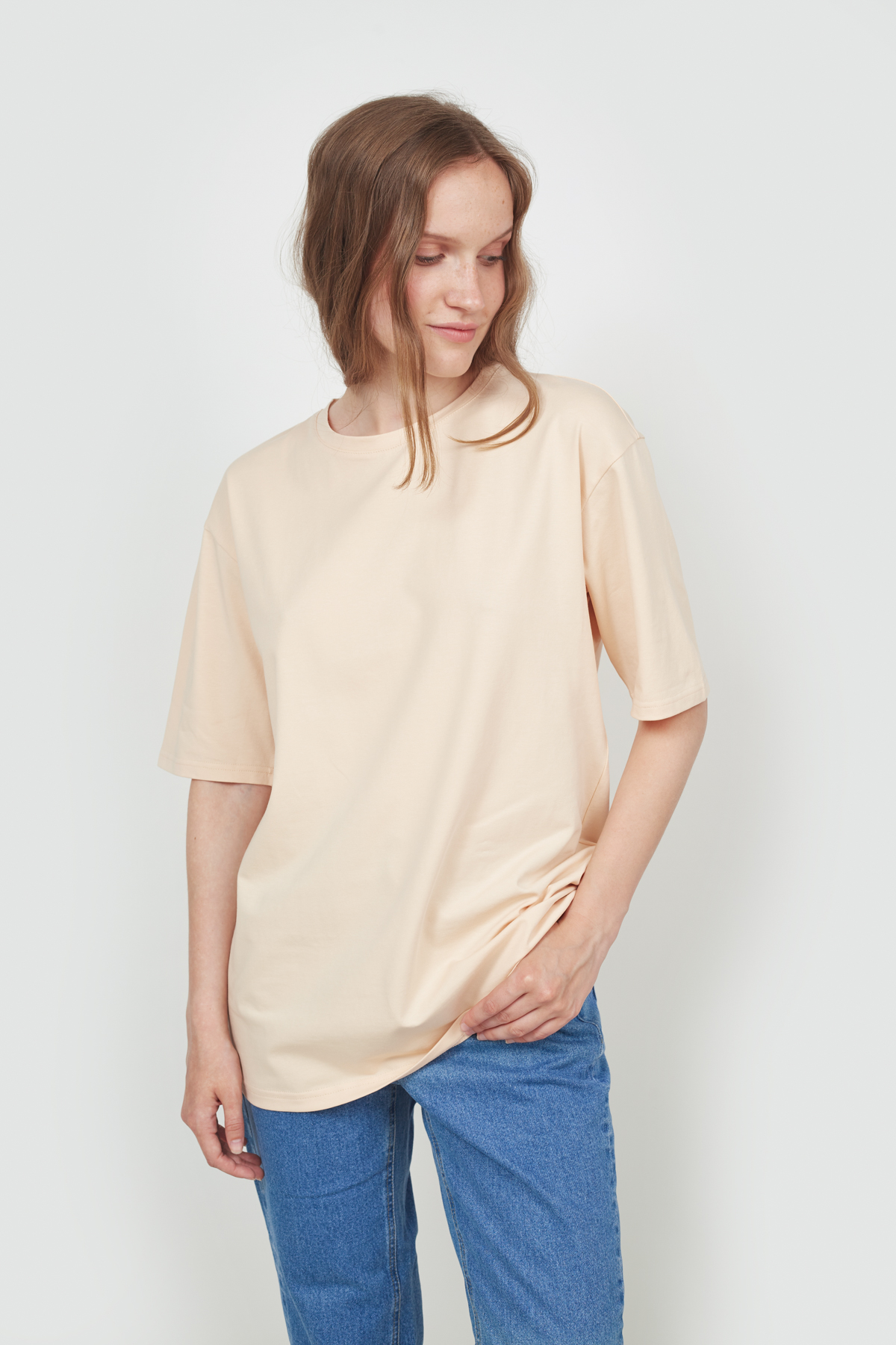 Creamy longline T-shirt, photo 2