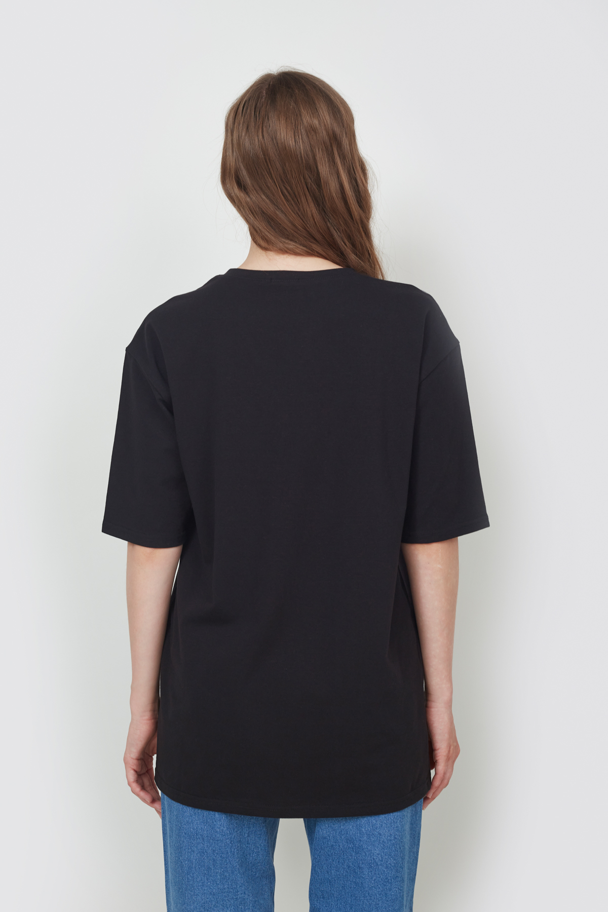Black longline T-shirt, photo 3