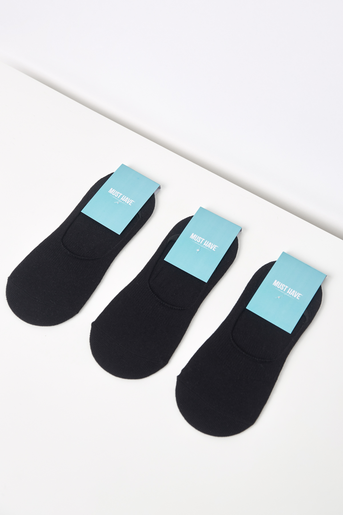 Чорні шкарпетки-сліди з резинкою на п'ятці, фото 1