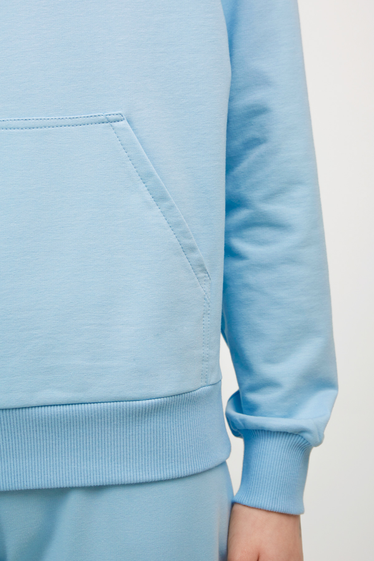 Sky blue shortened hoodie, photo 3