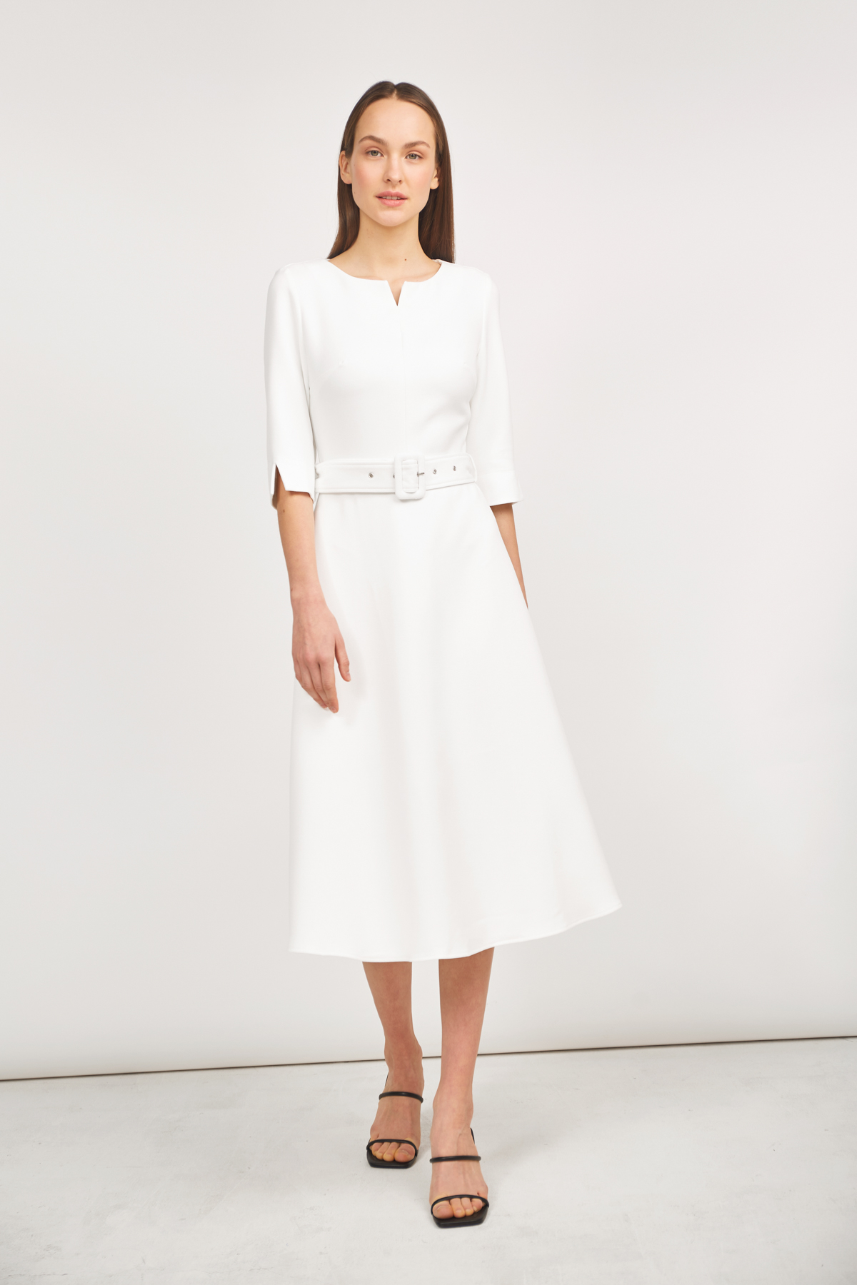 Milky white midi dress, photo 1