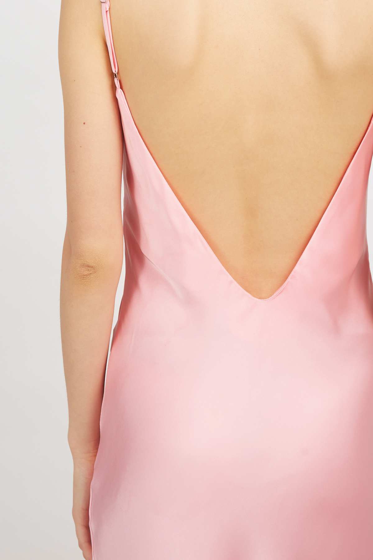 Pink slip dress with draped backline, photo 3