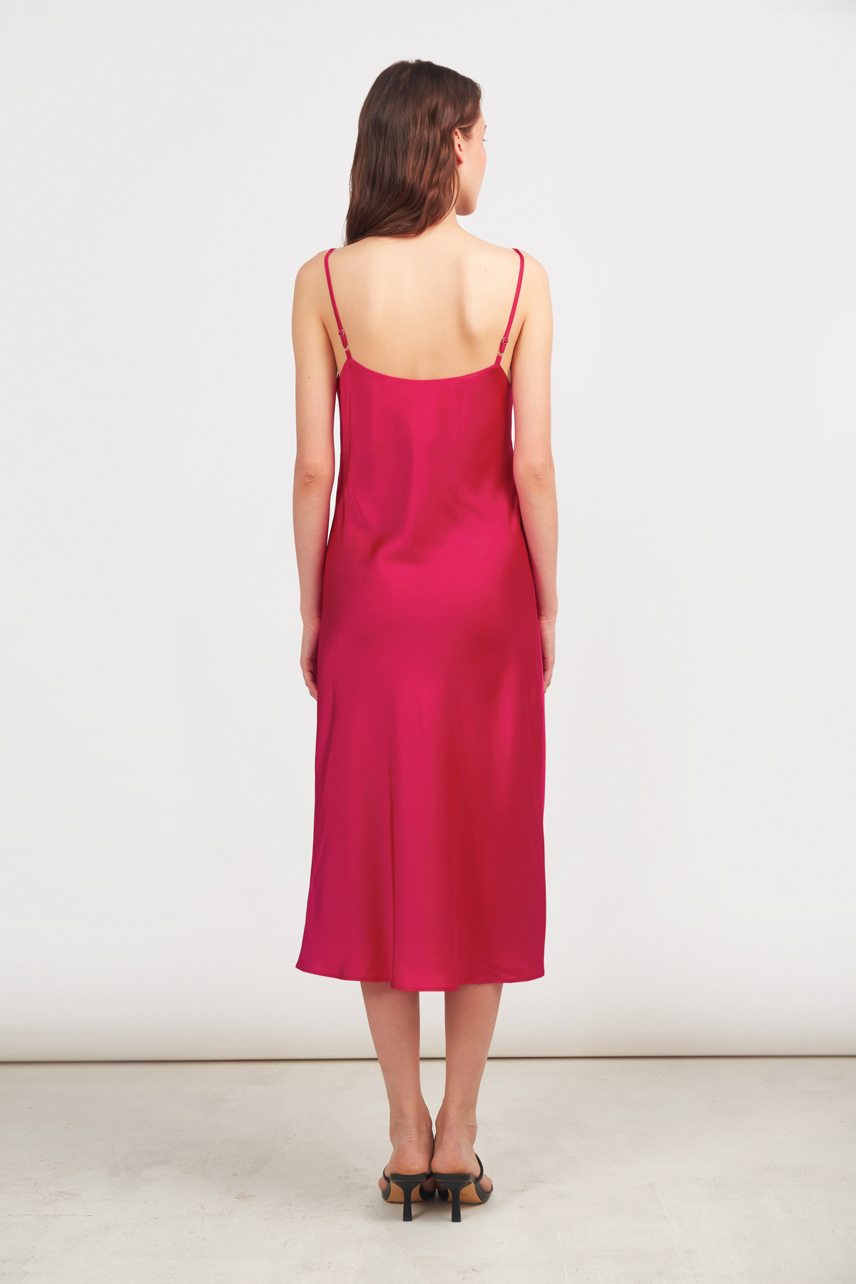 Dark pink midi slip dress, photo 4