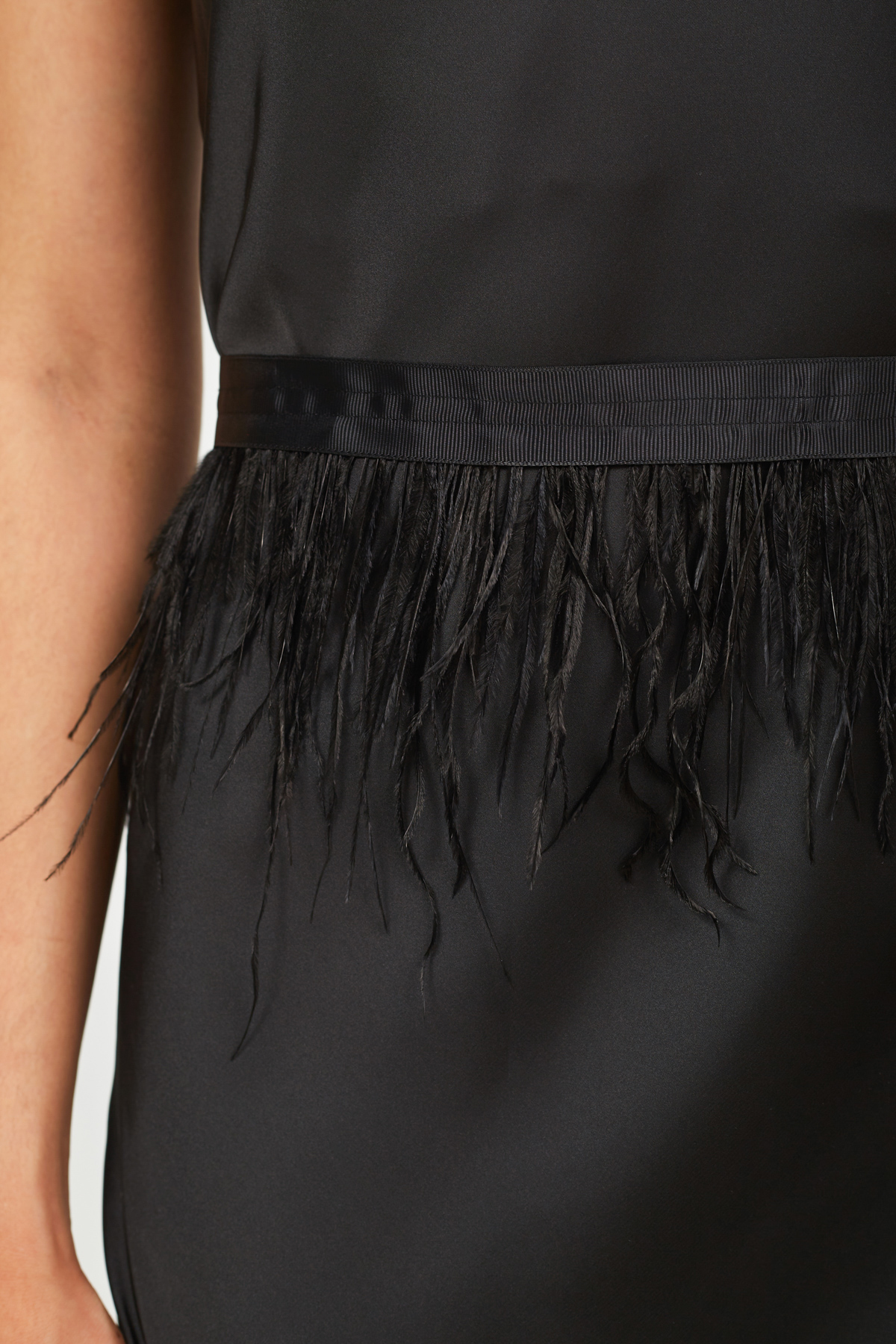 Black Ostrich Feather Belt, photo 1
