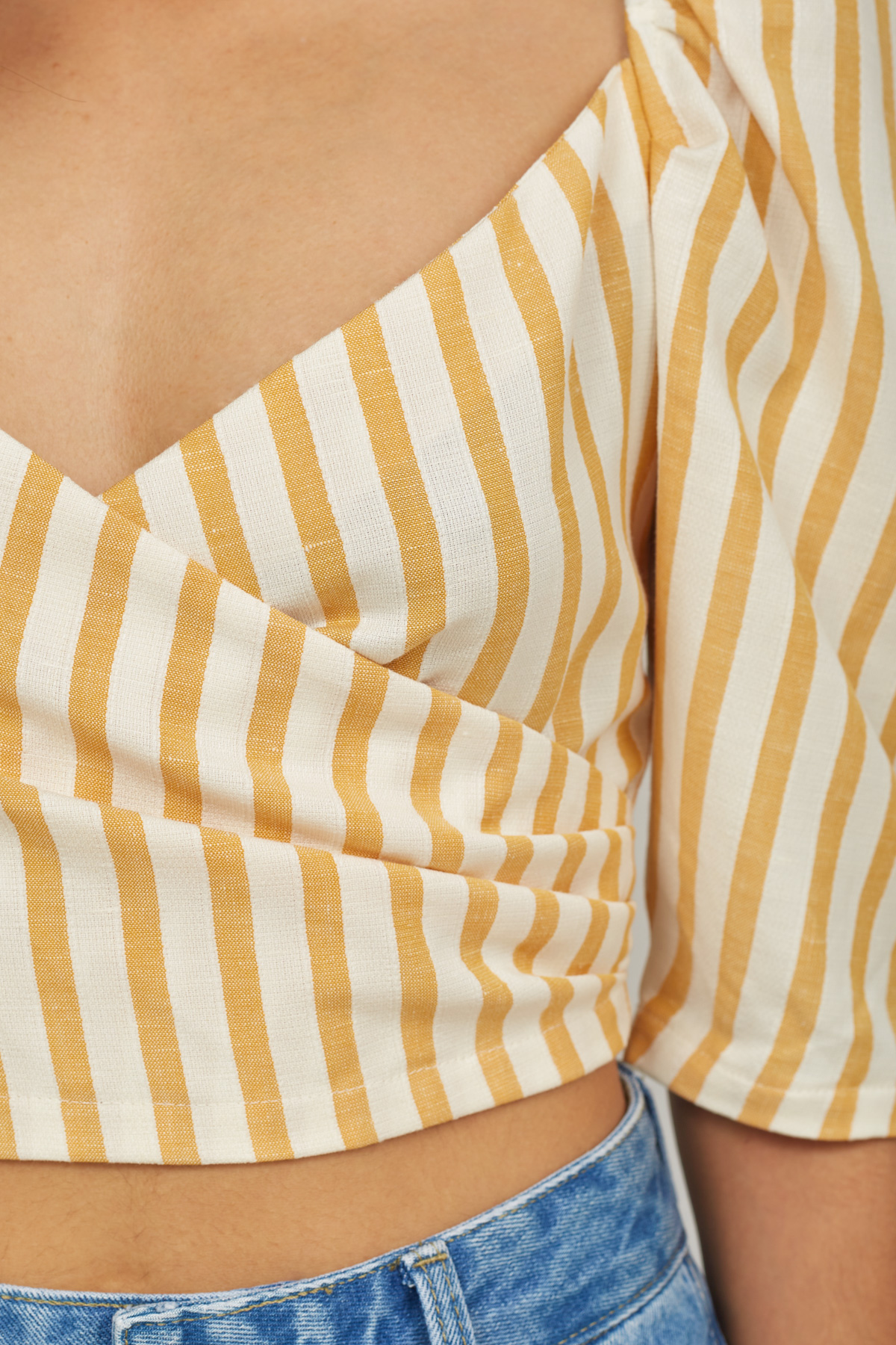 Crop top in yellow stripes, photo 3