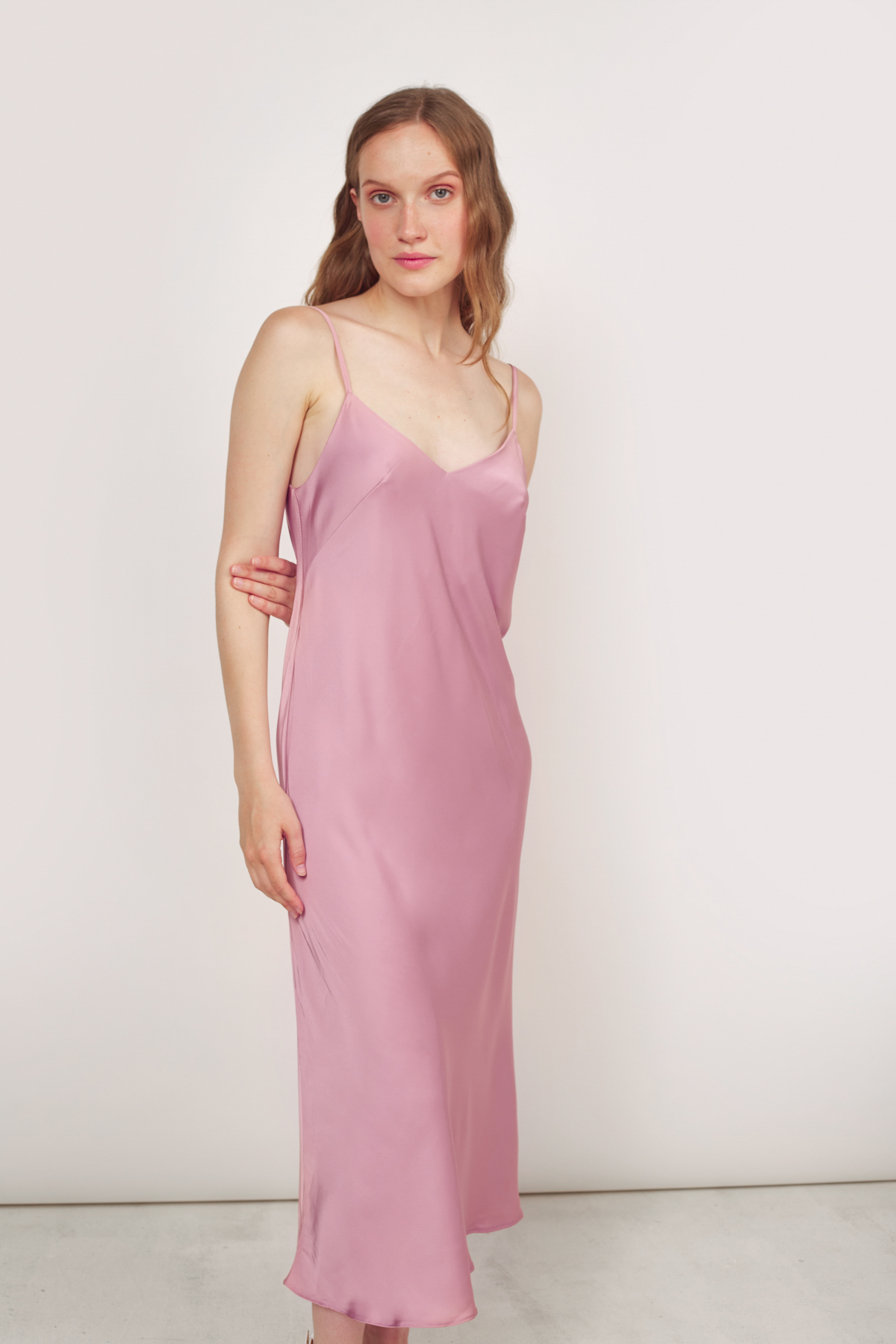Pink midi slip dress, photo 2