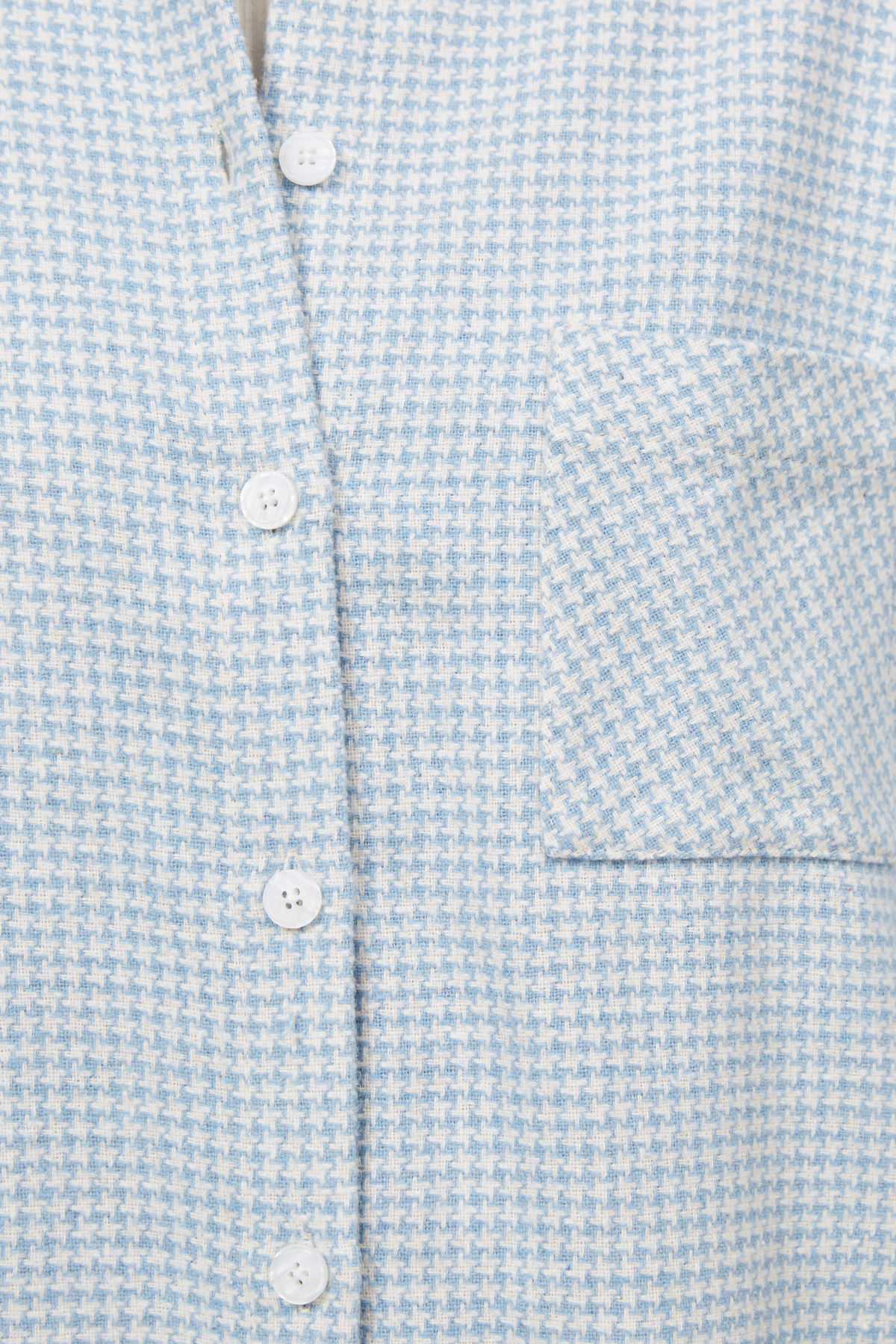 Куртка-сорочка вільного крою в блакитний принт, фото 4