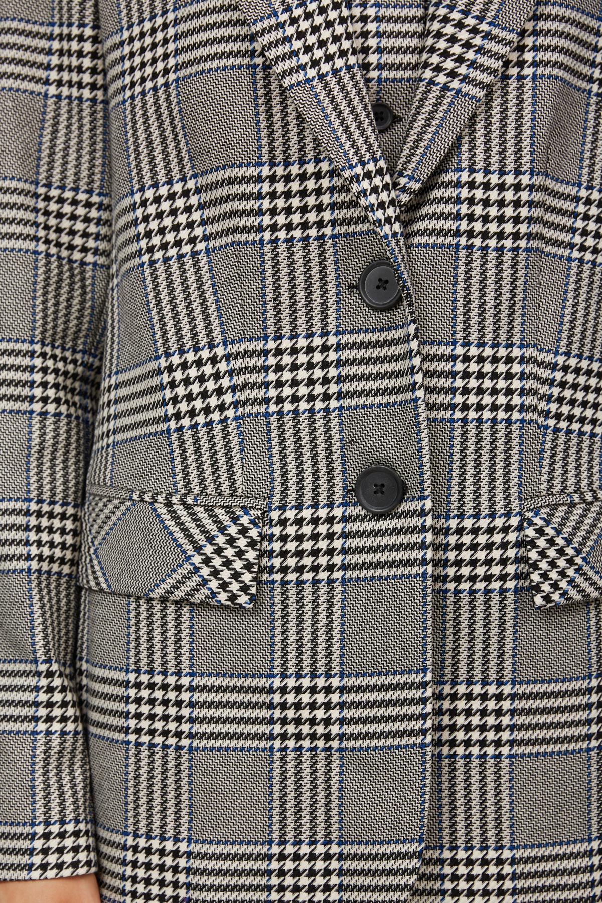 Single-breasted straight-leg checked jacket, photo 3