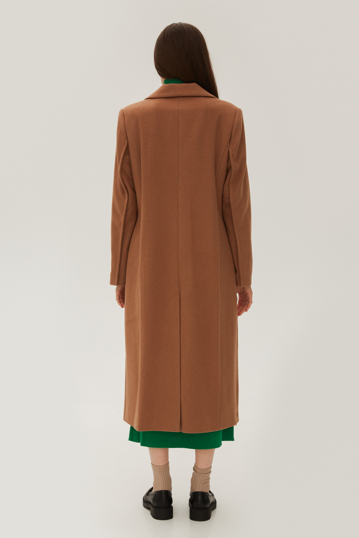 Camel long wool coat, photo 3