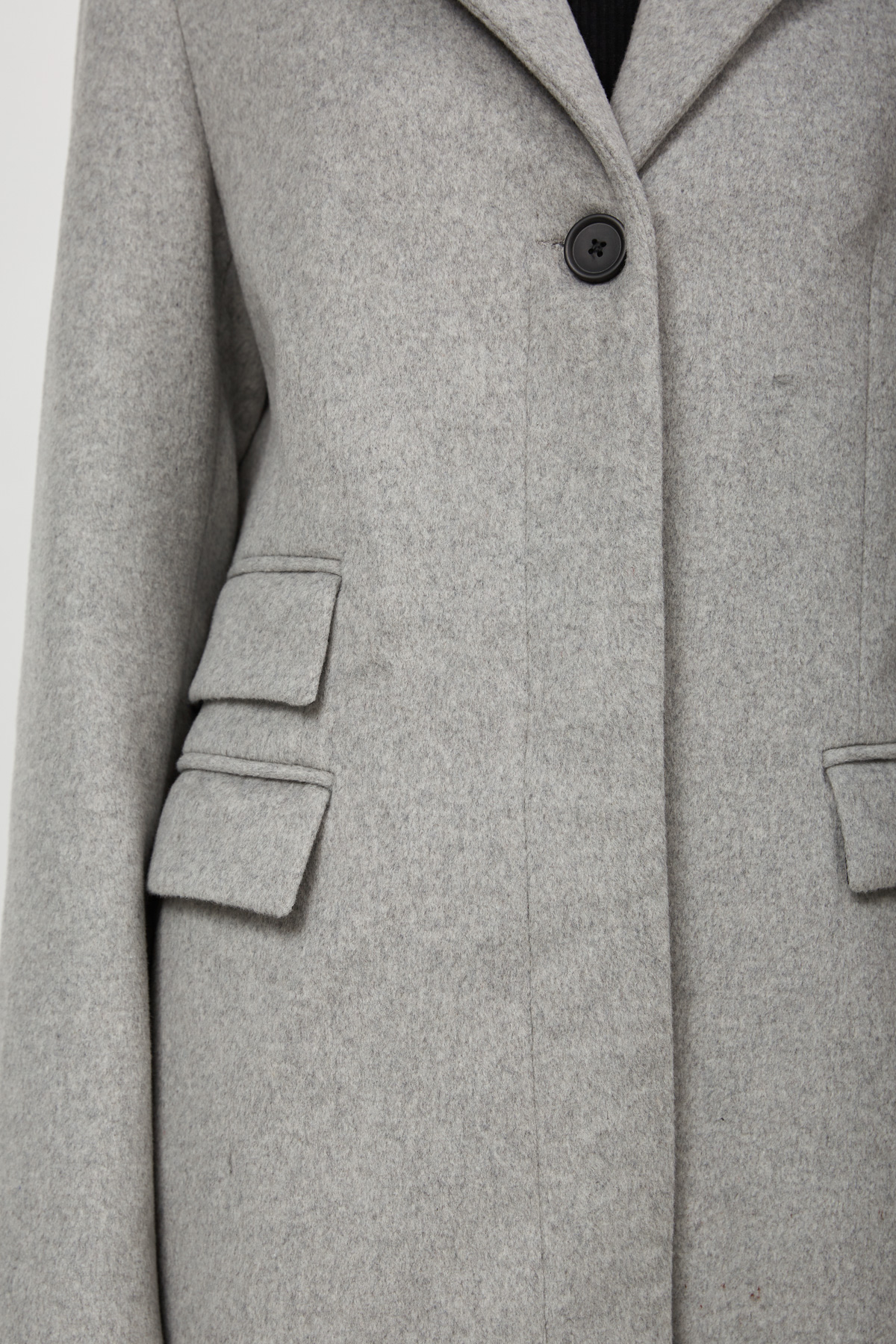 Gray long wool coat, photo 5
