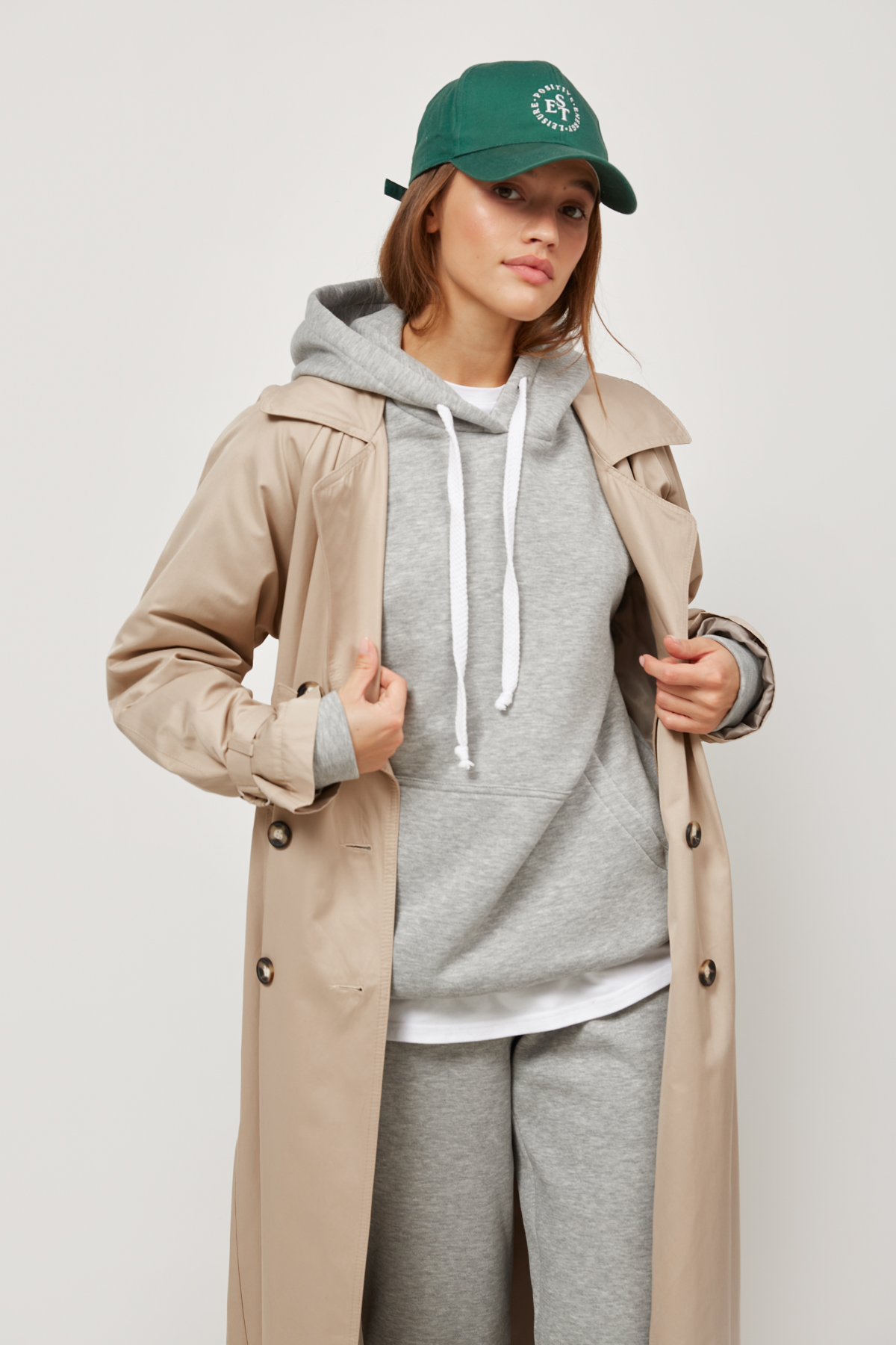 Gray oversized fleece hoodie, photo 6
