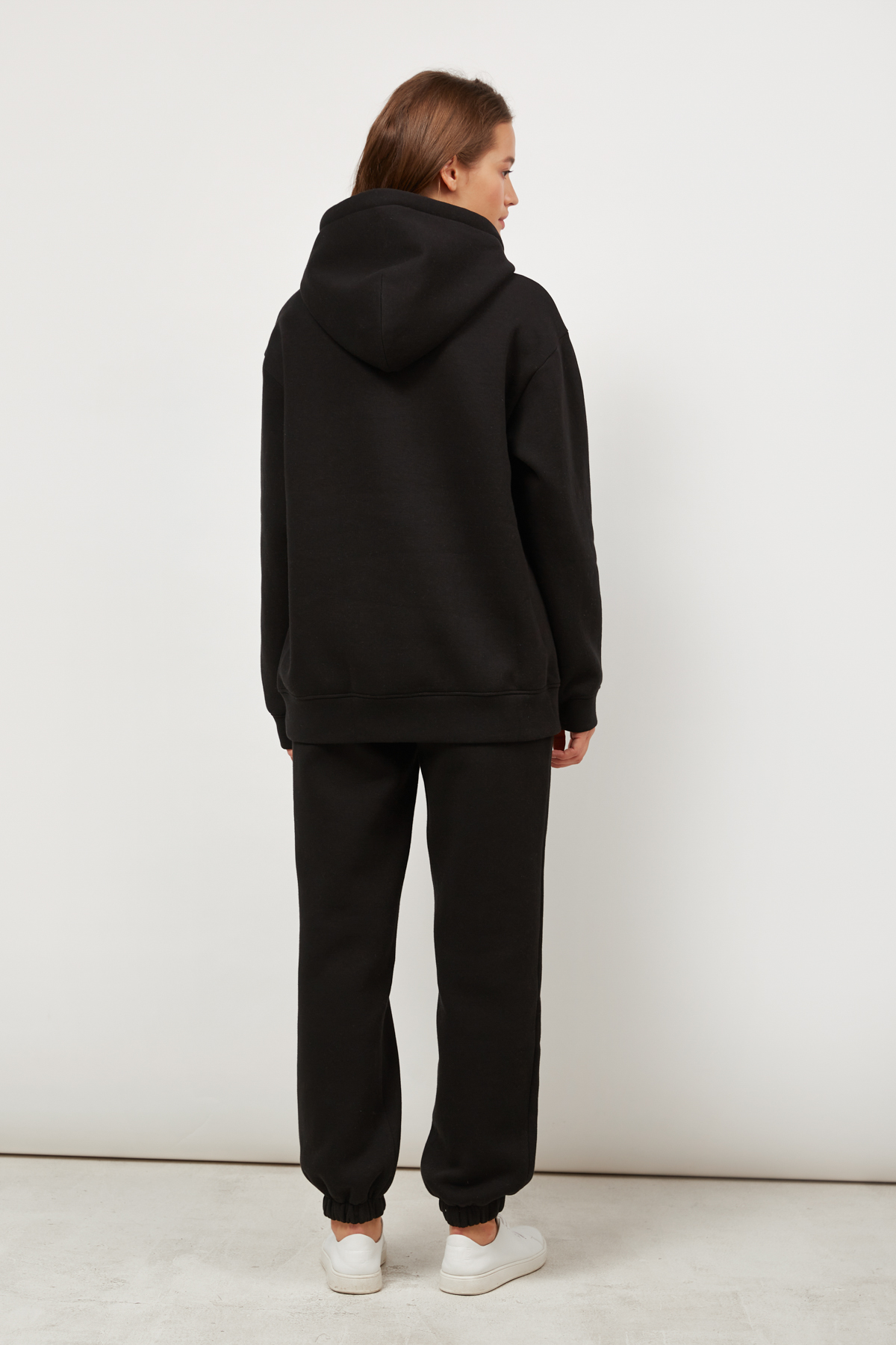 Black oversized fleece hoodie, photo 4
