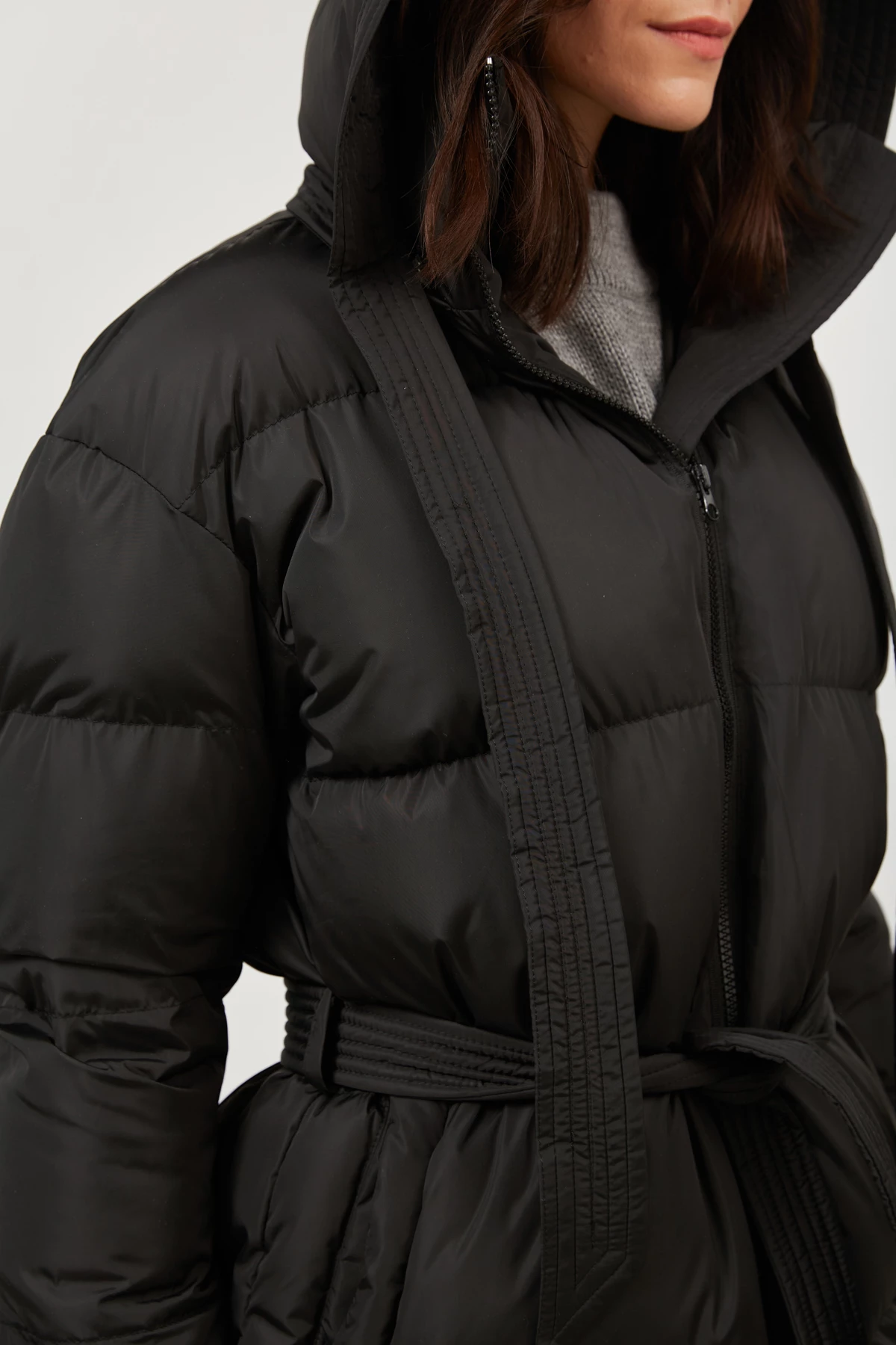 Куртка стьобана з утеплювачем чорного кольору, фото 6