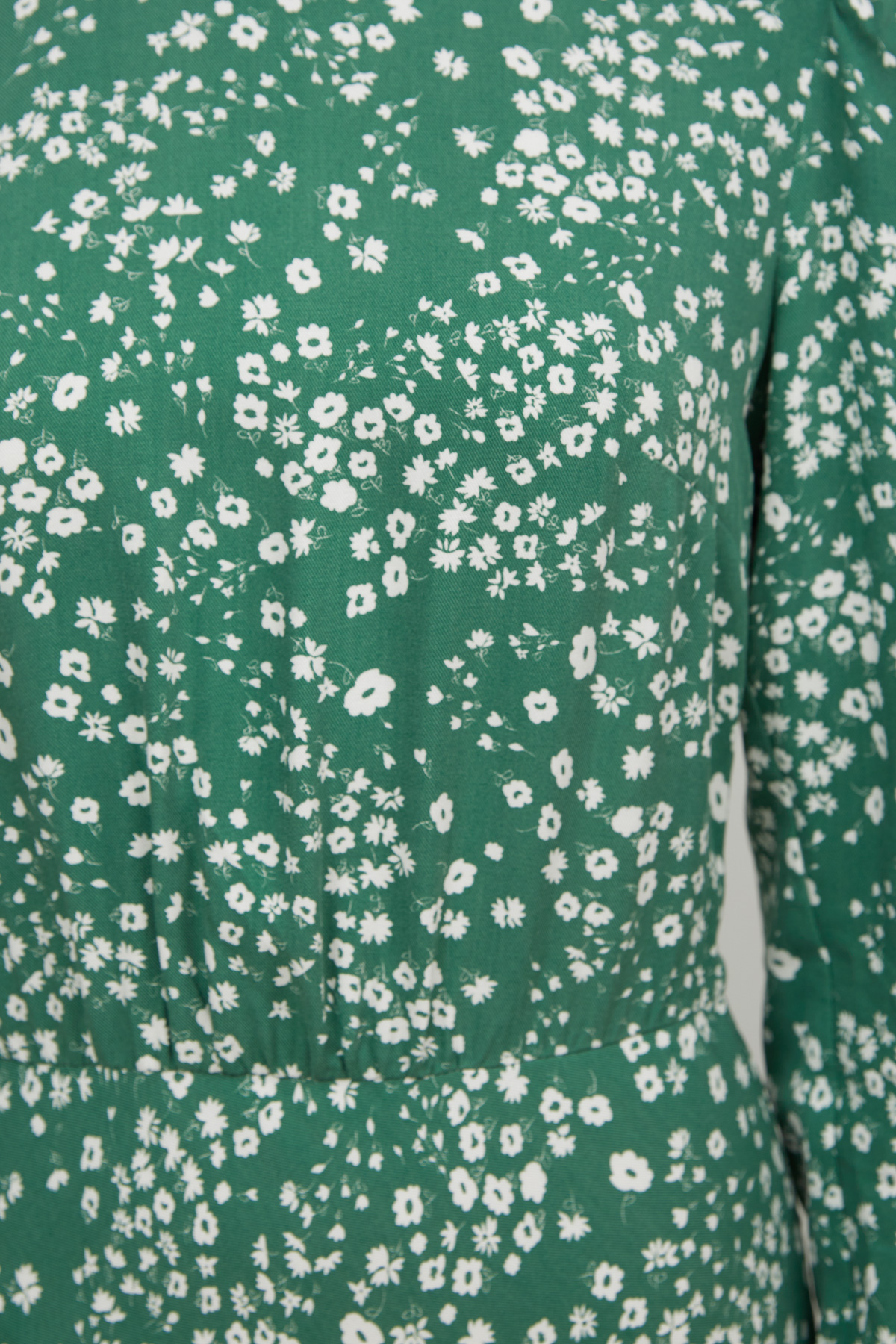 Dress with viscose green in flowers print, photo 5