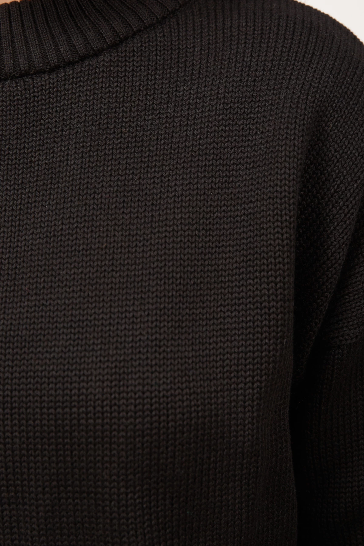 Бавовняний светр чорного кольору, фото 4