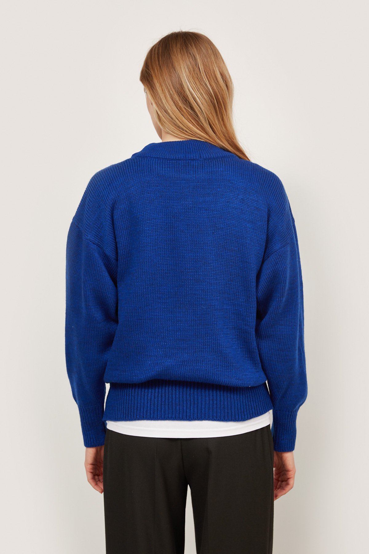 Electric blue knitted sweater, photo 4