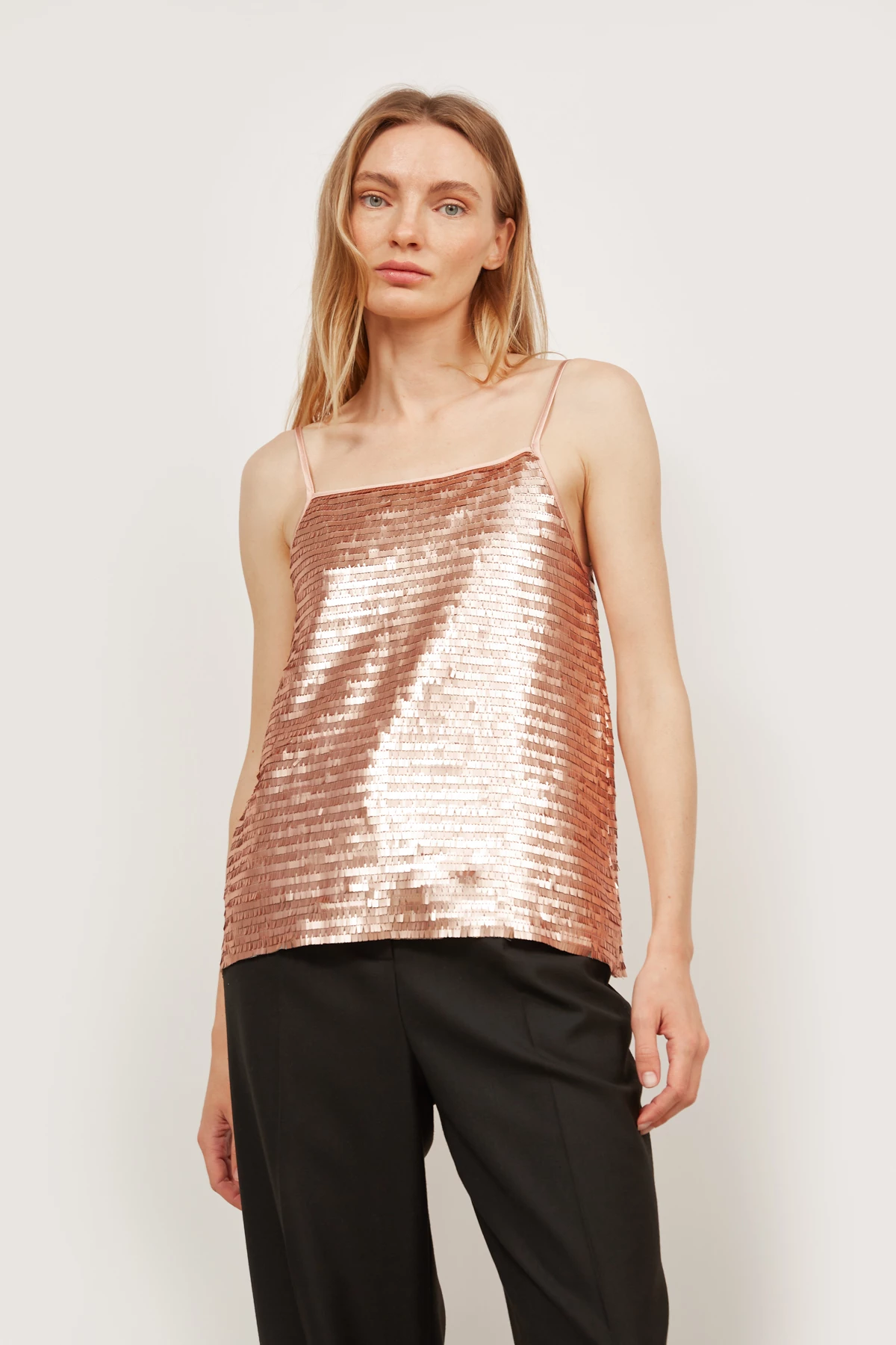 Pink and gold sequins top, photo 1