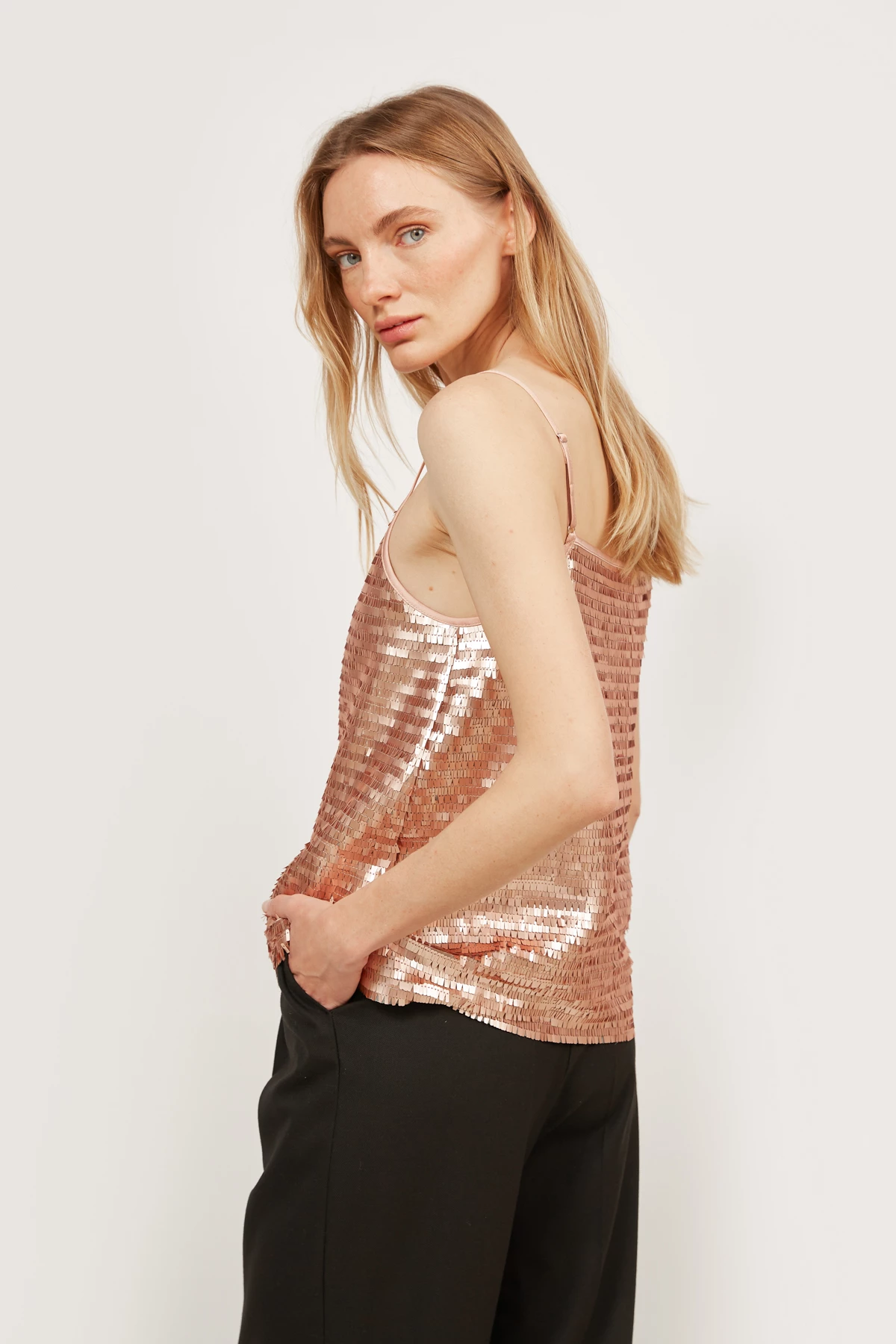 Pink and gold sequins top, photo 4