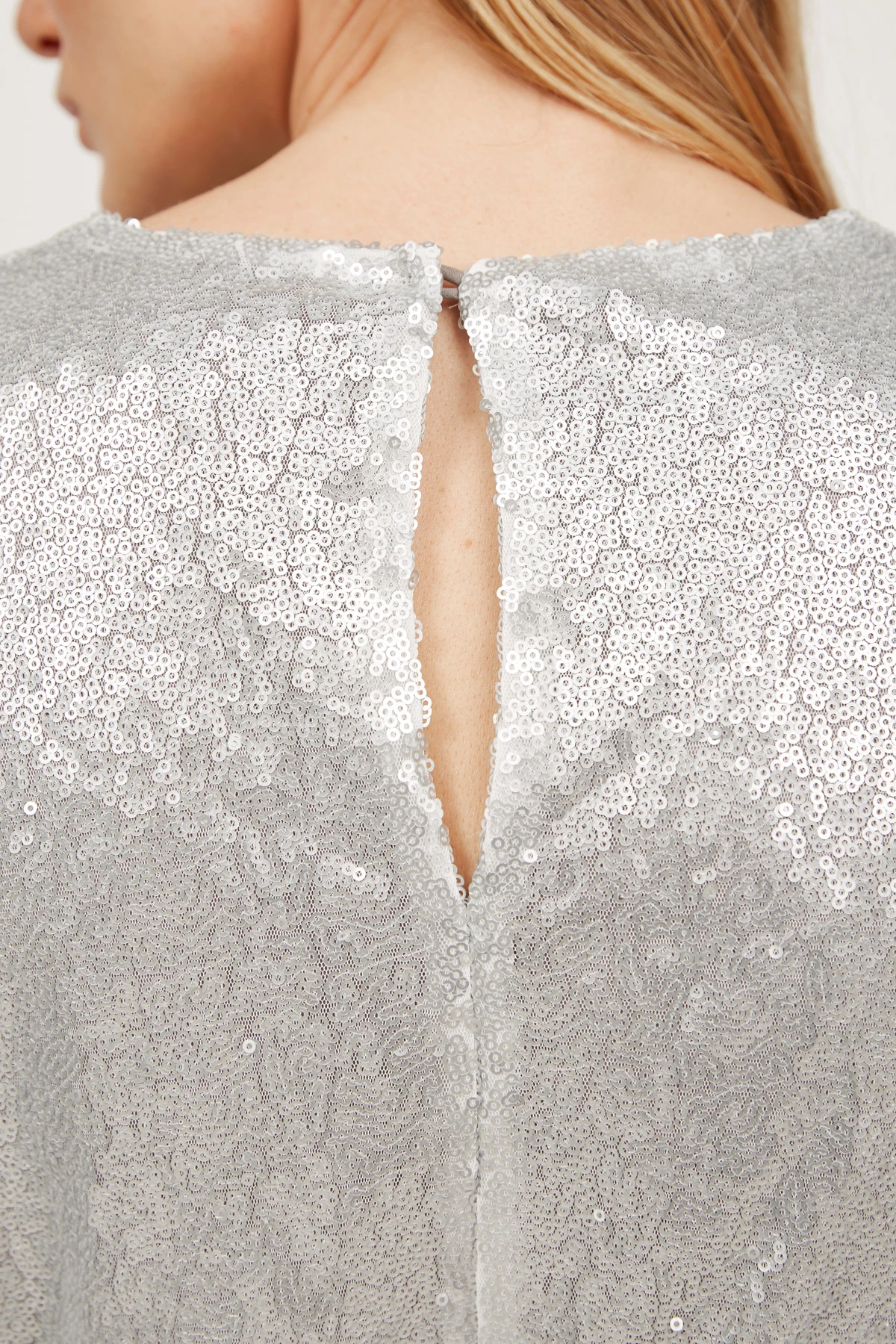 Сукня міді з паєток срібного кольору, фото 5