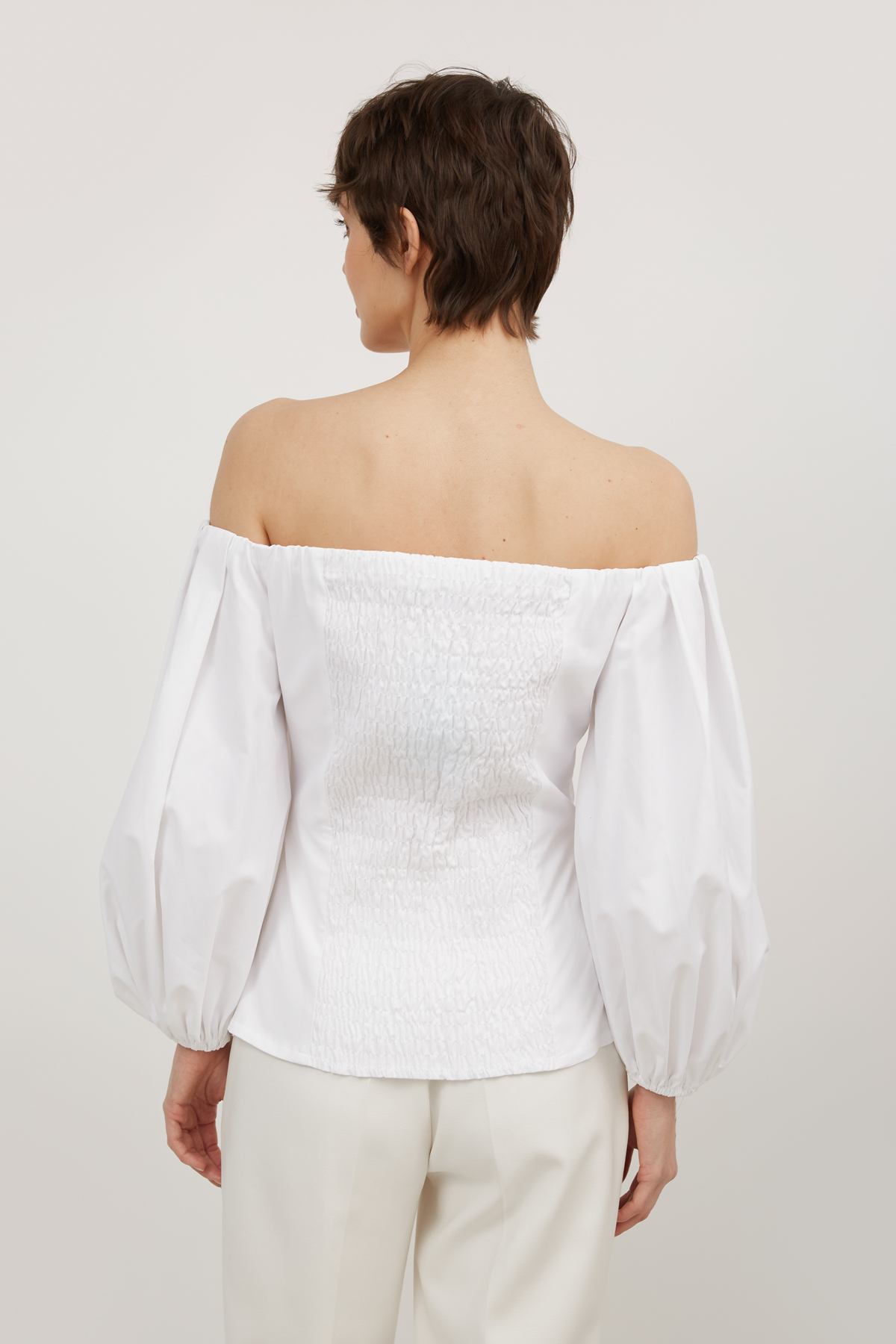 Off-the-shoulder shirt with cotton, photo 4