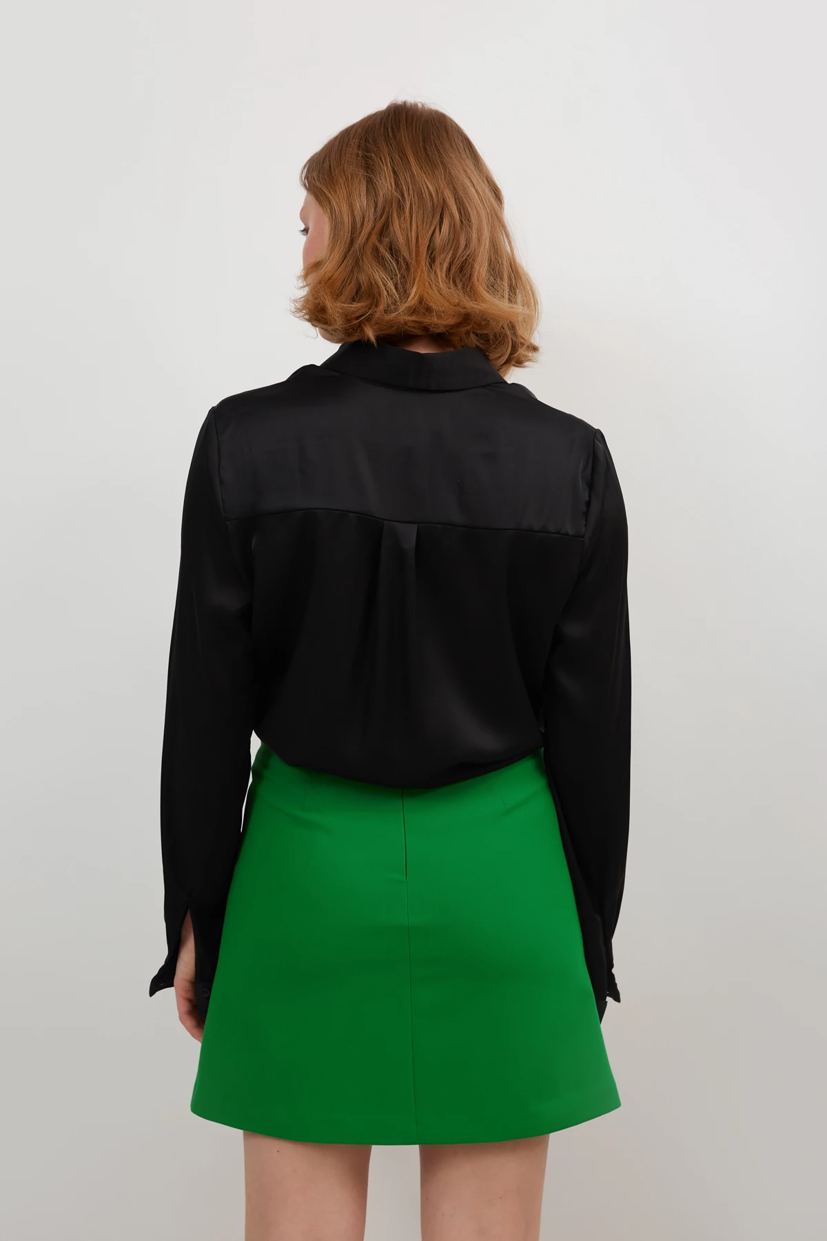Короткая юбка ярко-зеленого цвета, фото 4