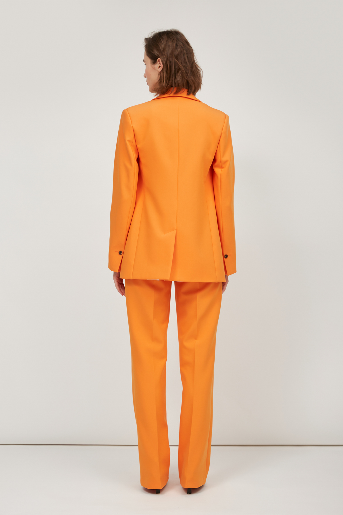 Single-breasted straight-cut orange jacket, photo 6