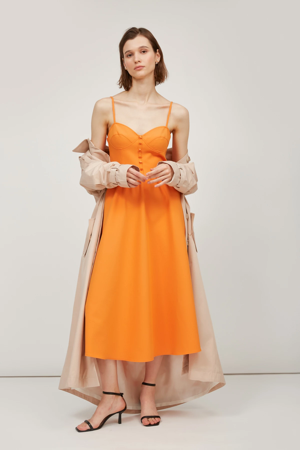 Orange midi dress, photo 1