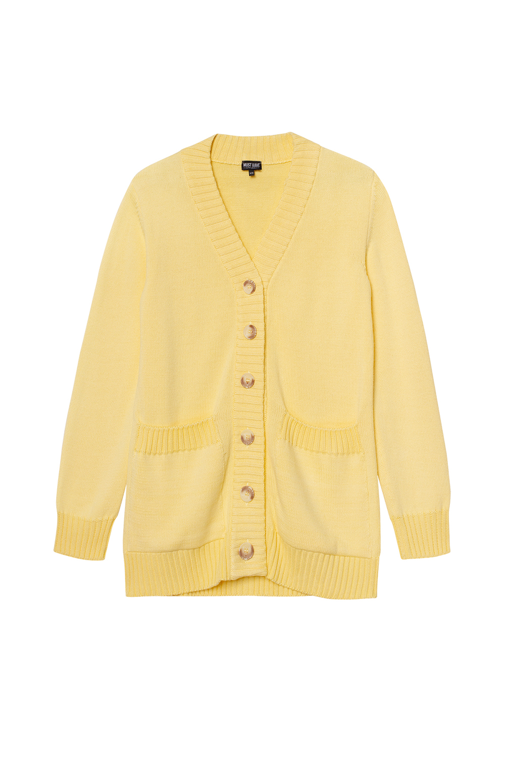 Light yellow oversized knitted cardigan, photo 7