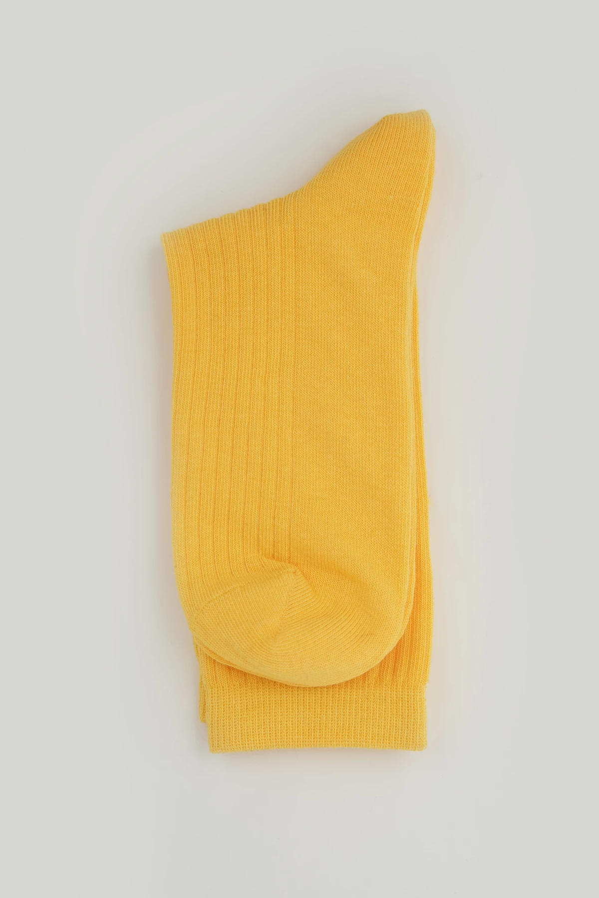 Високі жовті шкарпетки з бавовни, фото 1
