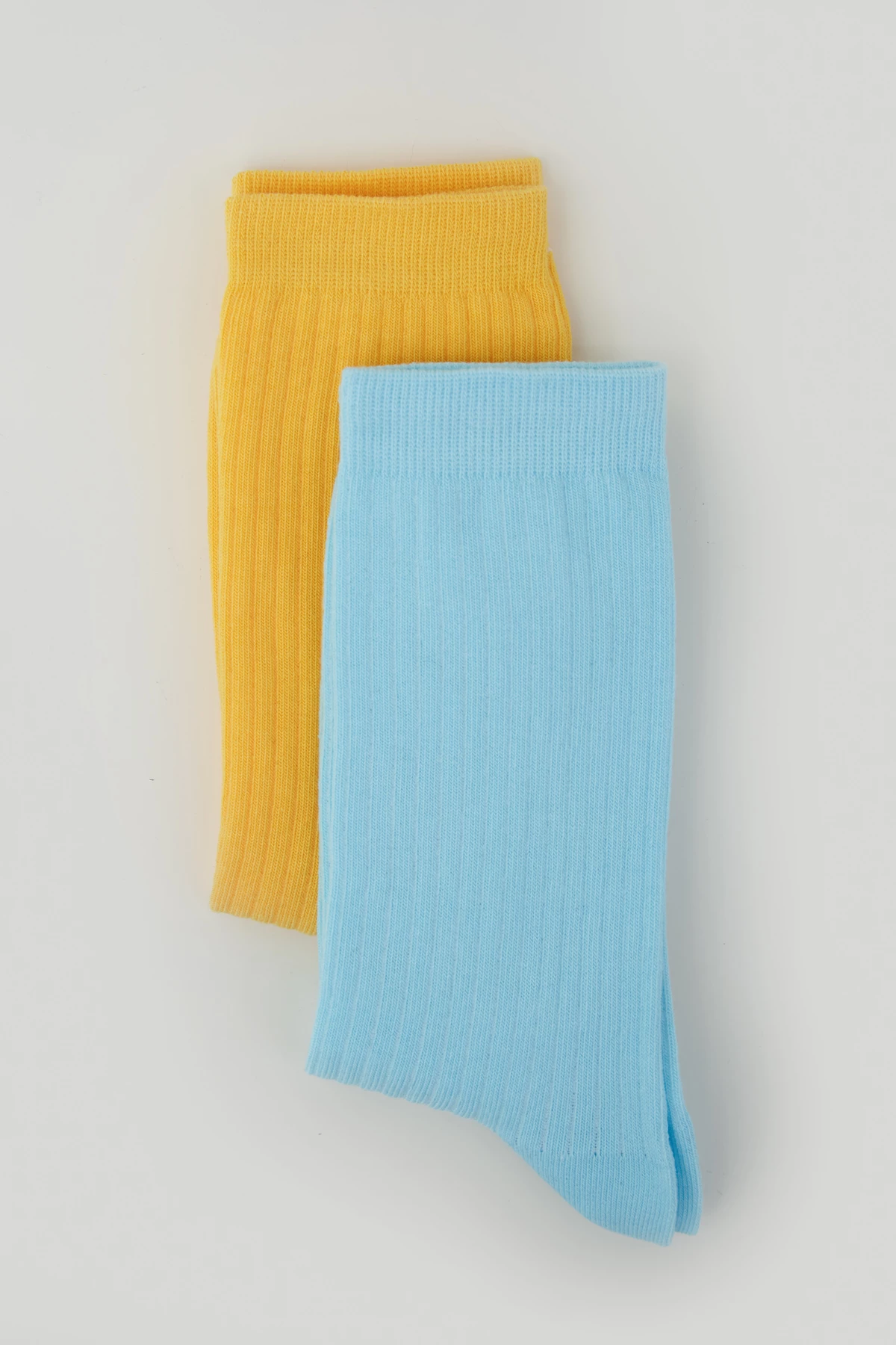 Високі жовті шкарпетки з бавовни, фото 2