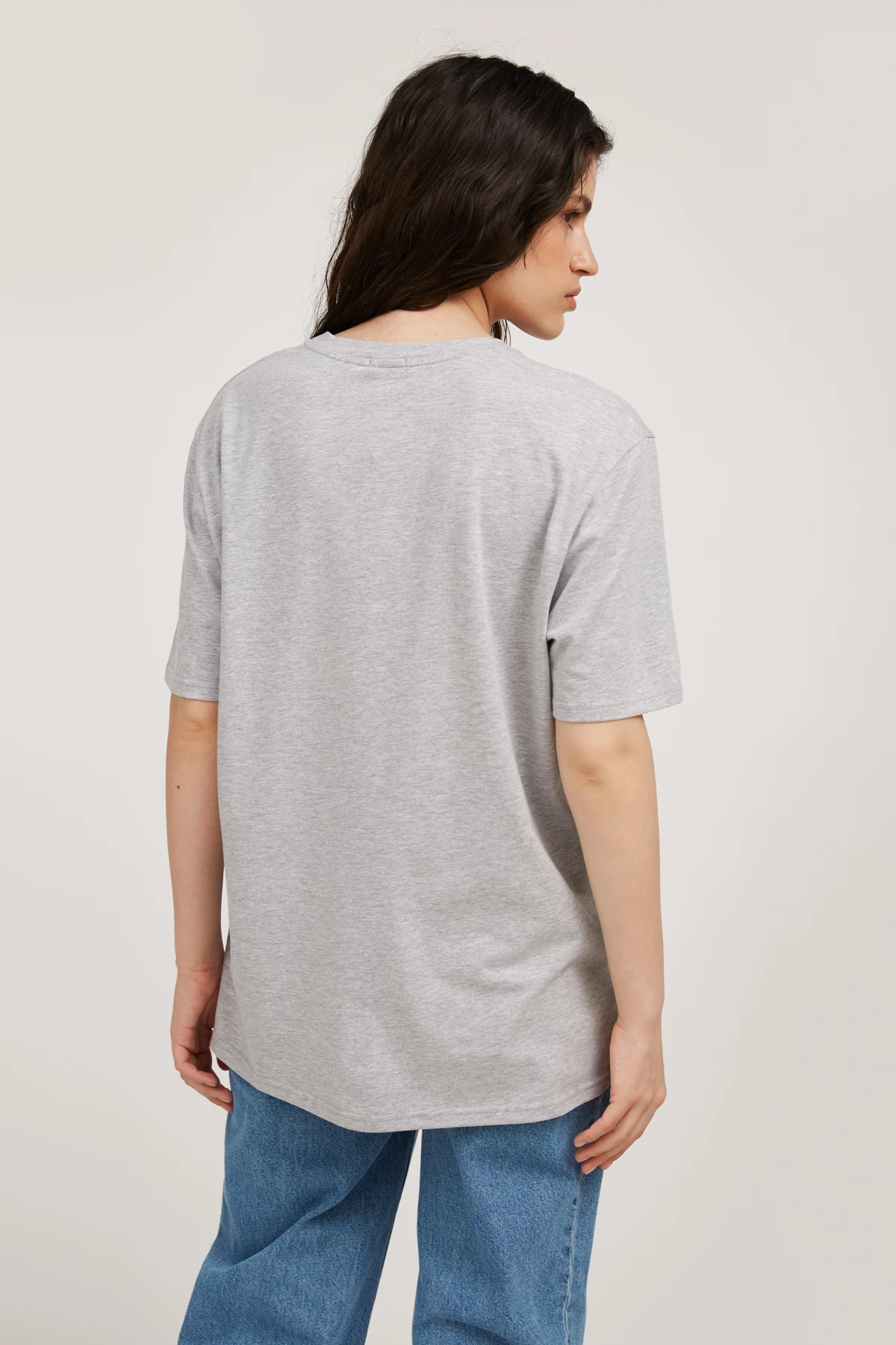  Grey-melange unisex T-shirt "Chervona kalyna", photo 3