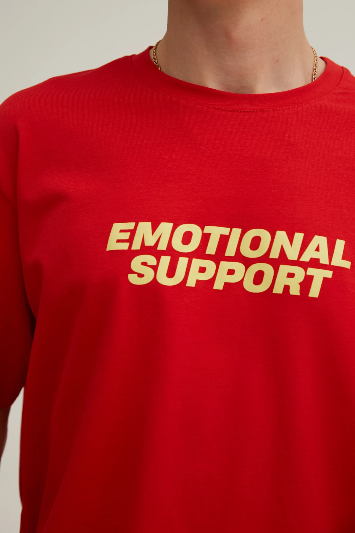 Red jersey unisex T-shirt "Emotional support", photo 8