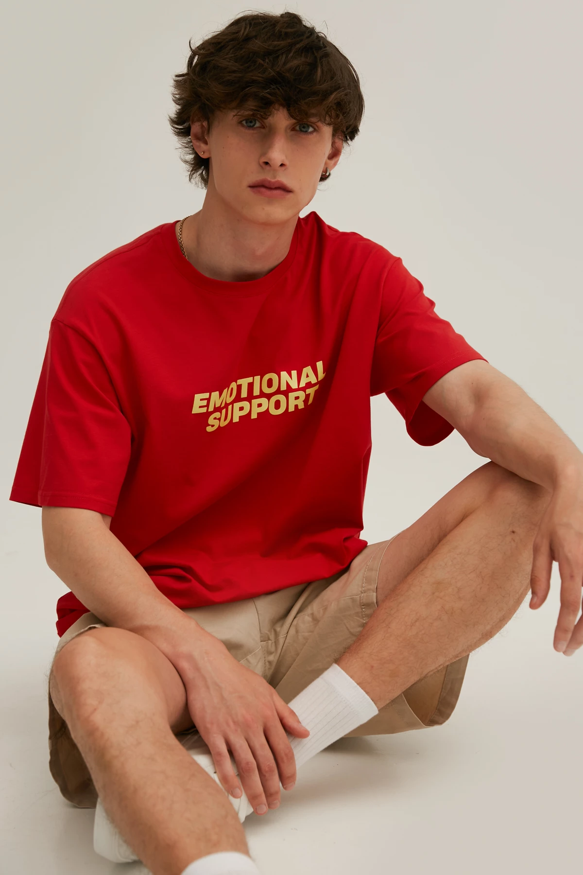 Red jersey unisex T-shirt "Emotional support", photo 10