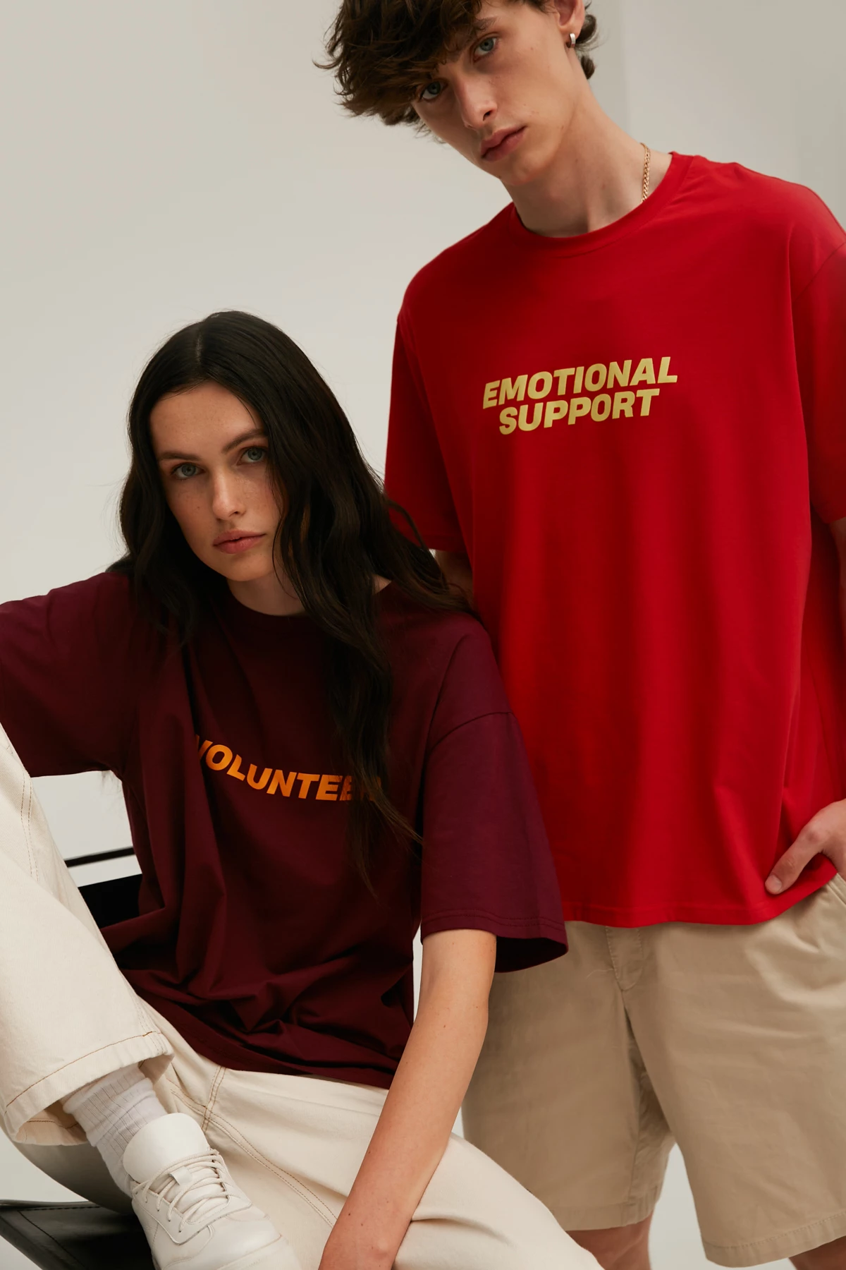 Red jersey unisex T-shirt "Emotional support", photo 12