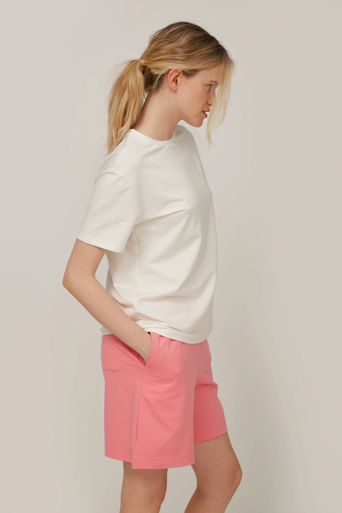 Pink loose-fit jersey shorts, photo 2