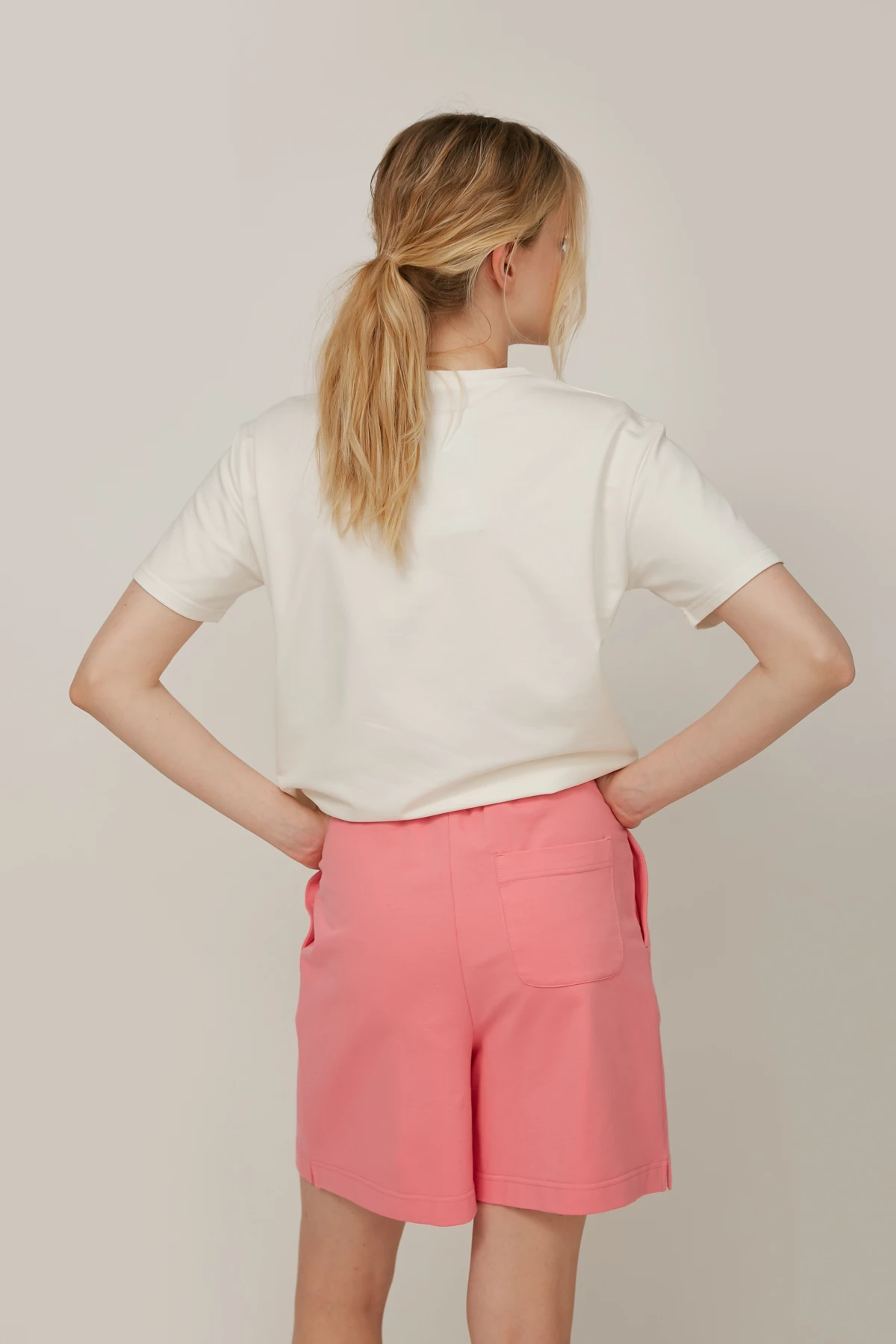 Pink loose-fit jersey shorts, photo 4