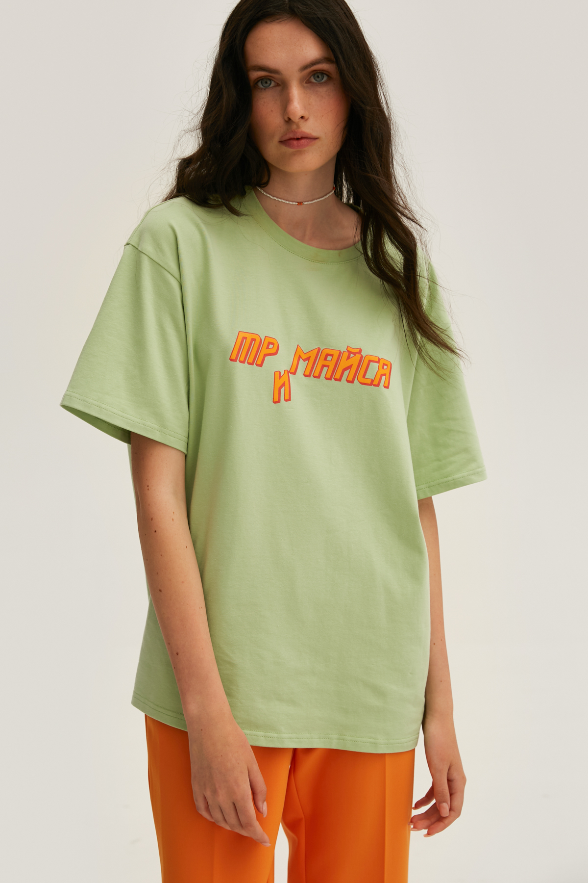 Фісташкова унісекс-футболка "Тримайся" з трикотажу MUST HAVE x ROXOLANA, фото 4