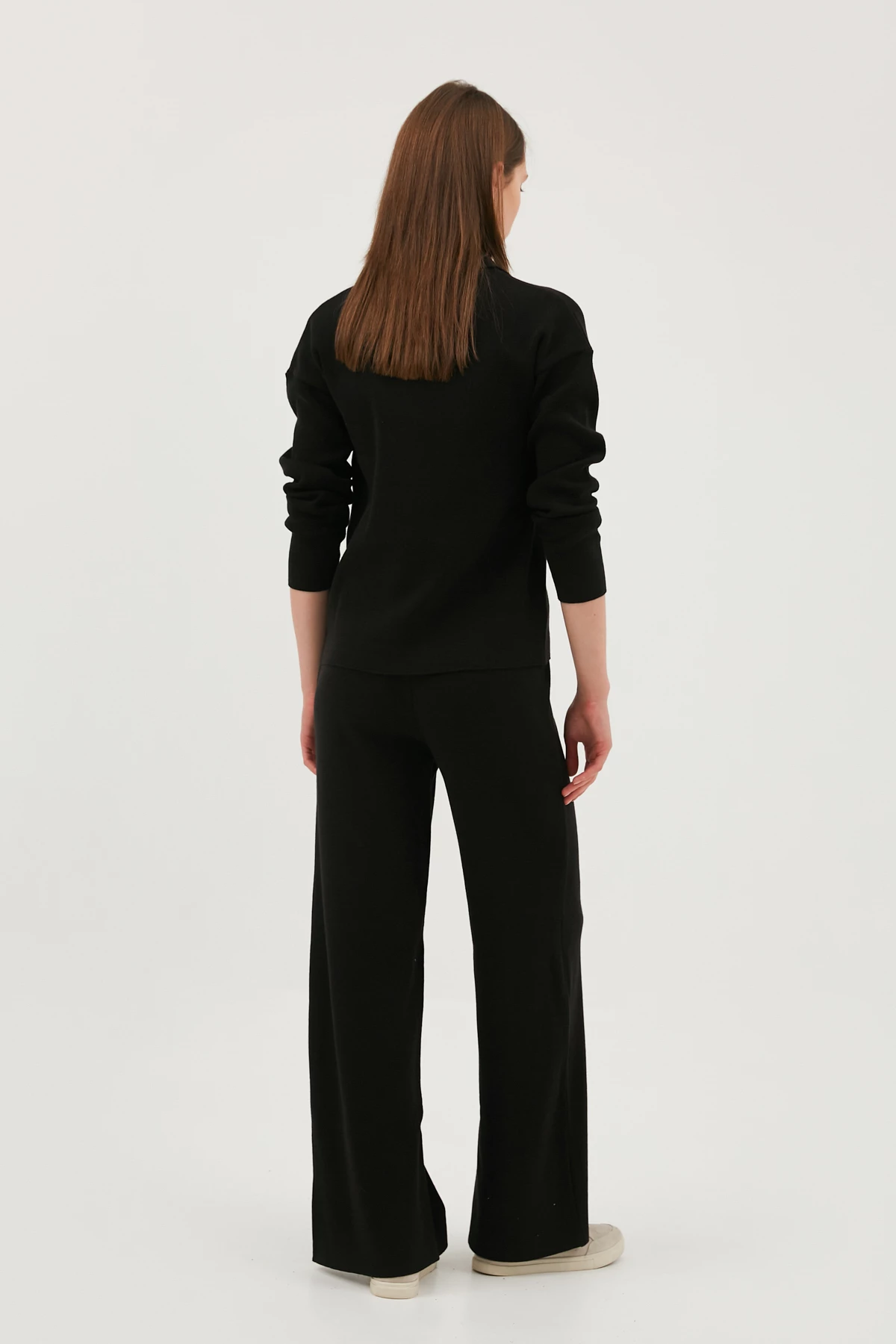 Black knitted pants with viscose, photo 4