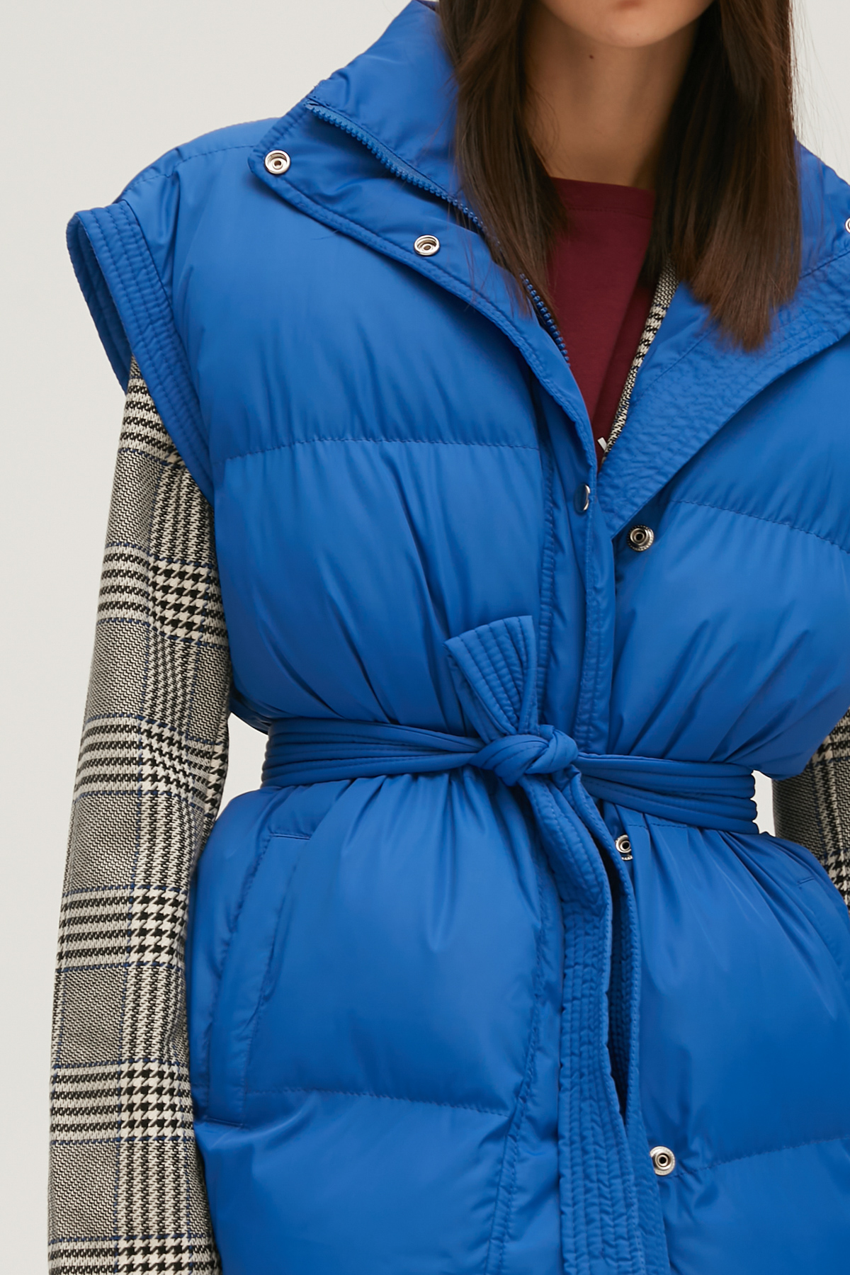 Straight blue quilted vest, photo 6