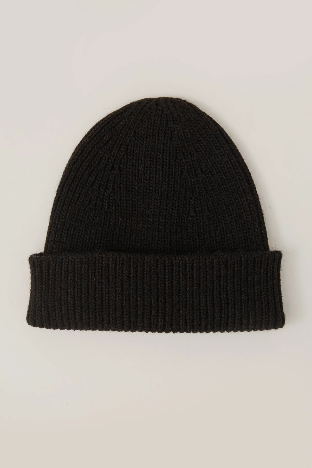 В'язана шапка біні з вовни чорного кольору, фото 2