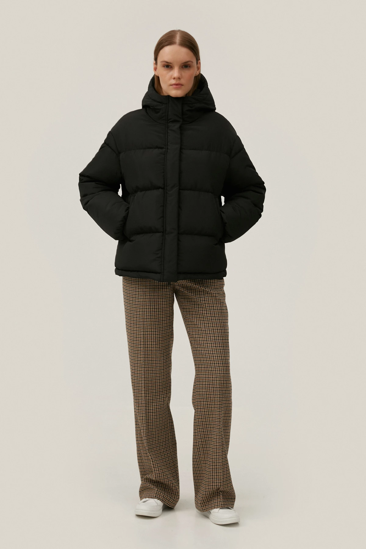 Black quilted jacket with eco-down insulation, photo 4