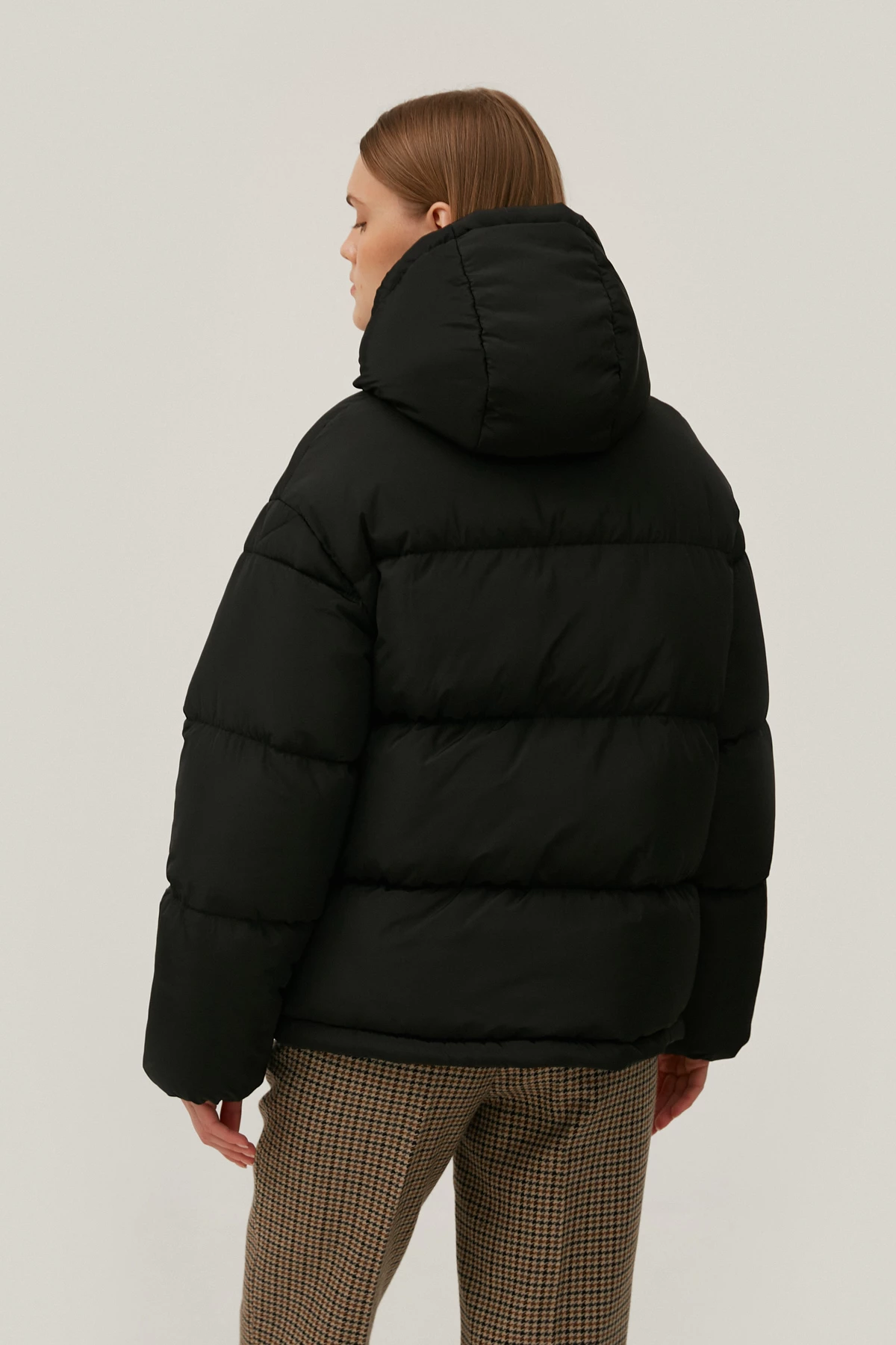 Black quilted jacket with eco-down insulation, photo 5