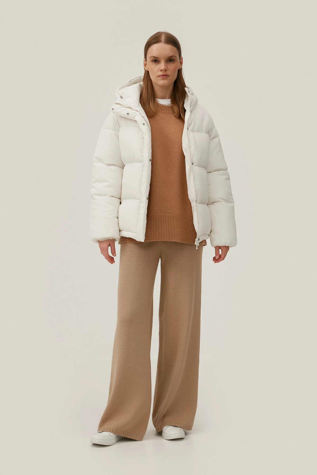 Milky quilted jacket with eco-down insulation, photo 2